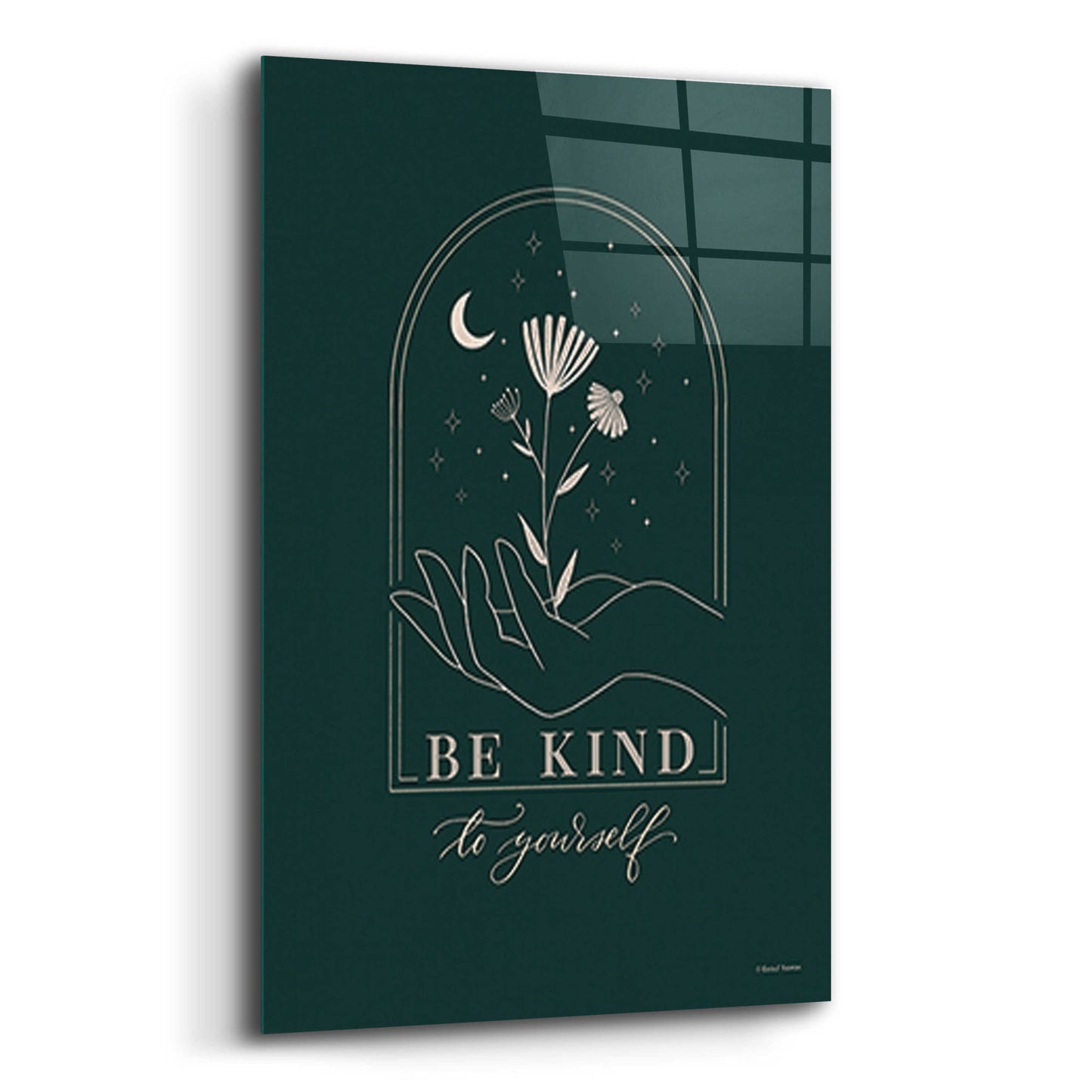 Epic Art 'Be Kind to Yourself' by Rachel Nieman, Acrylic Glass Wall Art,12x16