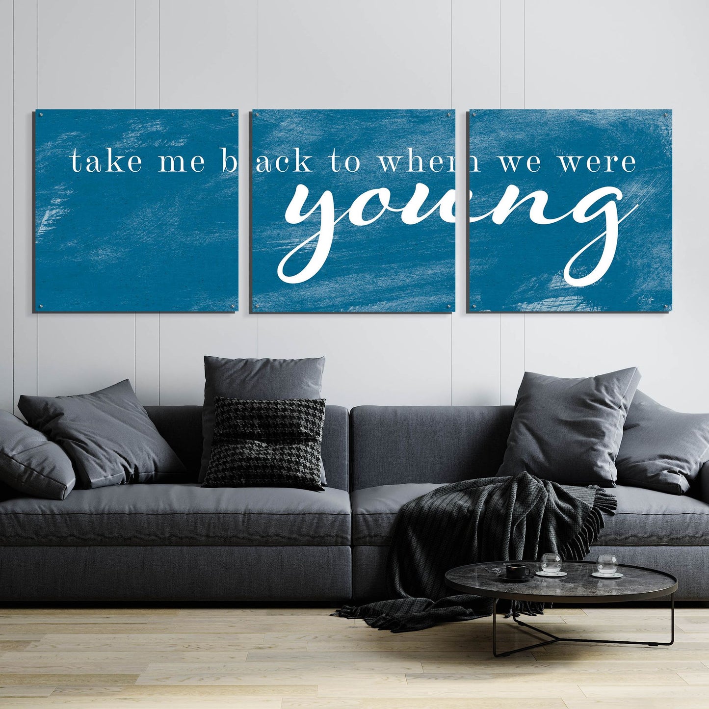 Epic Art 'When We Were Young' by Yass Naffas Designs, Acrylic Glass Wall Art, 3 Piece Set,108x36