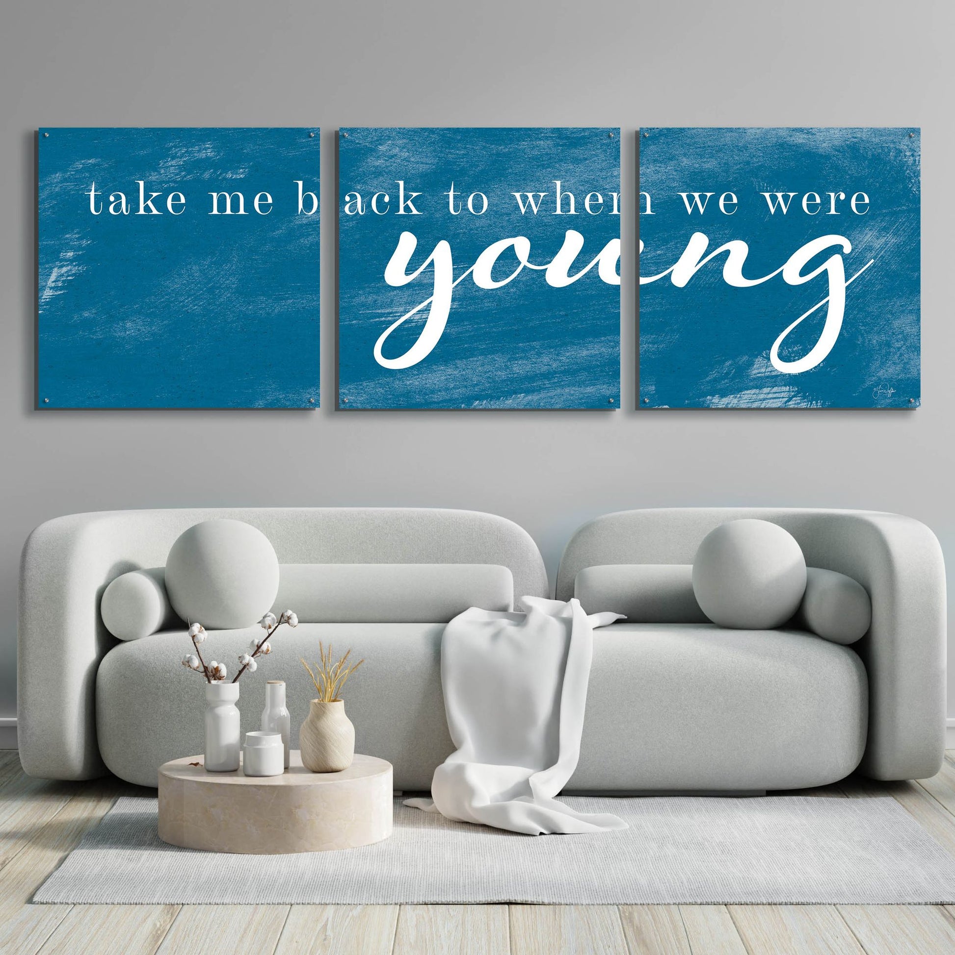 Epic Art 'When We Were Young' by Yass Naffas Designs, Acrylic Glass Wall Art, 3 Piece Set,108x36