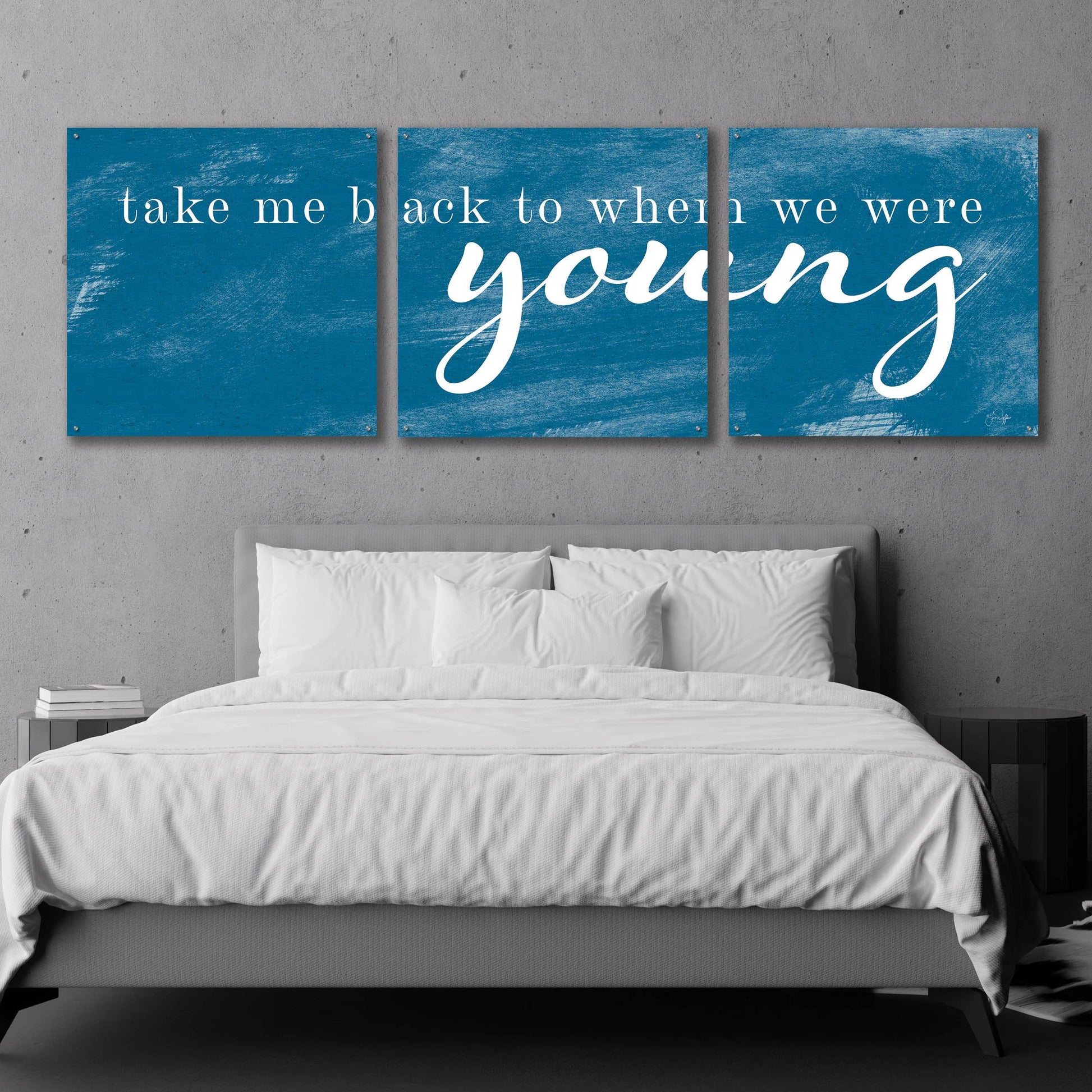 Epic Art 'When We Were Young' by Yass Naffas Designs, Acrylic Glass Wall Art, 3 Piece Set,108x36