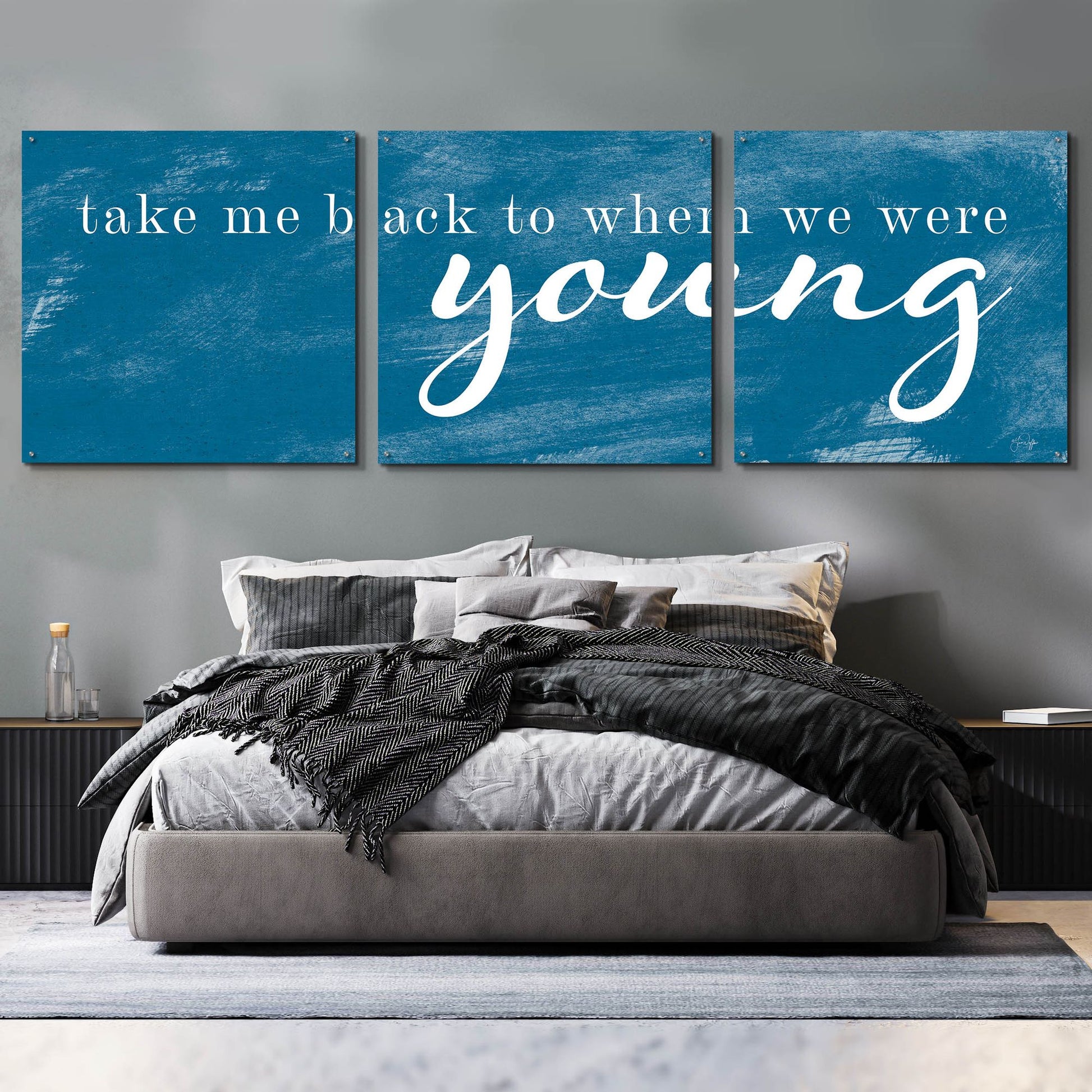 Epic Art 'When We Were Young' by Yass Naffas Designs, Acrylic Glass Wall Art, 3 Piece Set,108x36