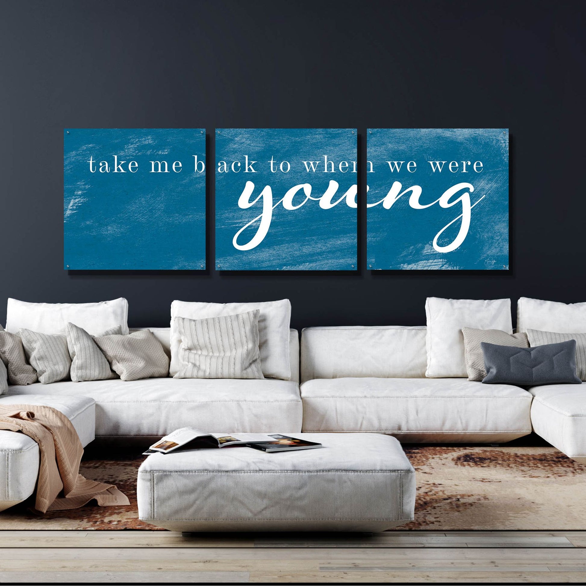 Epic Art 'When We Were Young' by Yass Naffas Designs, Acrylic Glass Wall Art, 3 Piece Set,108x36