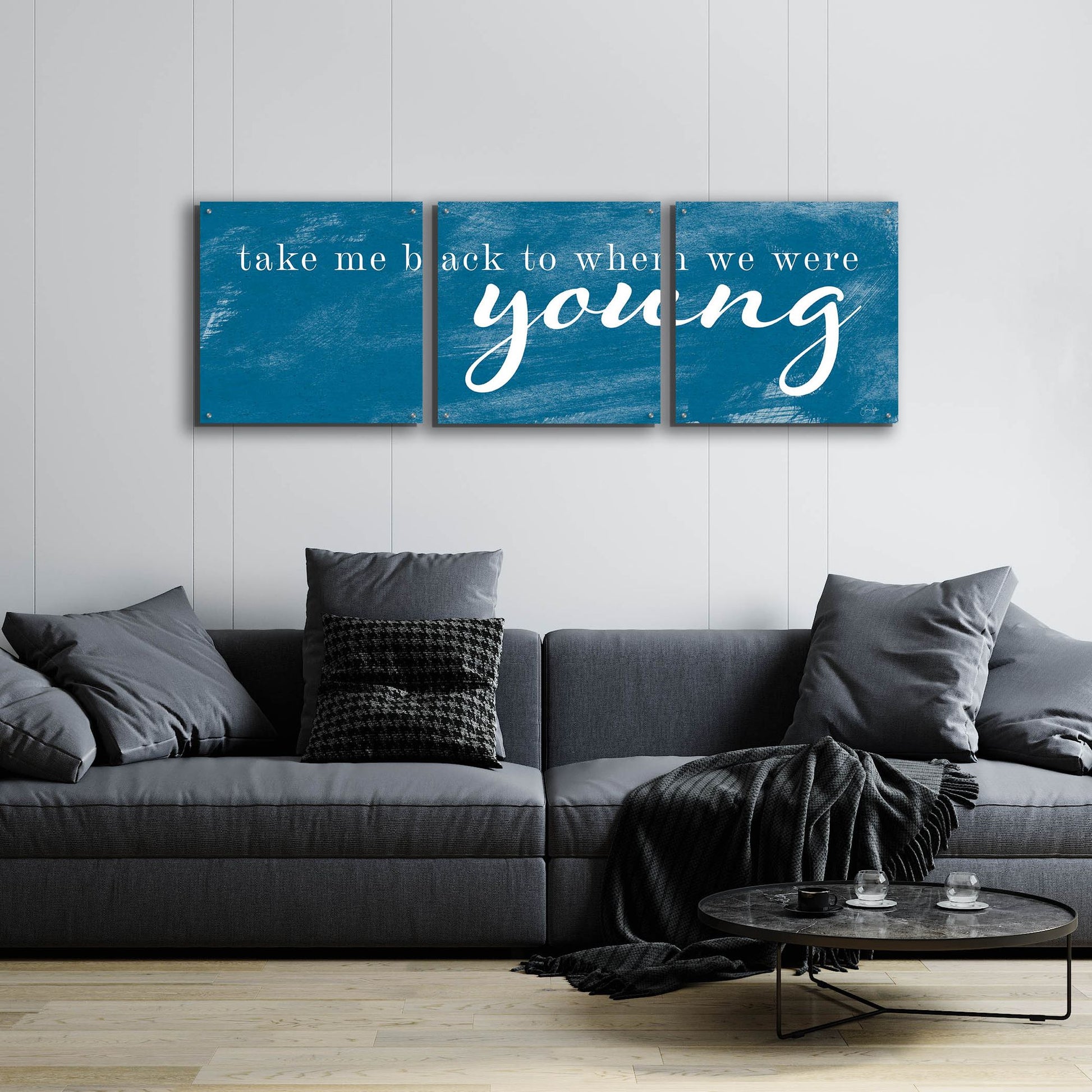 Epic Art 'When We Were Young' by Yass Naffas Designs, Acrylic Glass Wall Art, 3 Piece Set,72x24