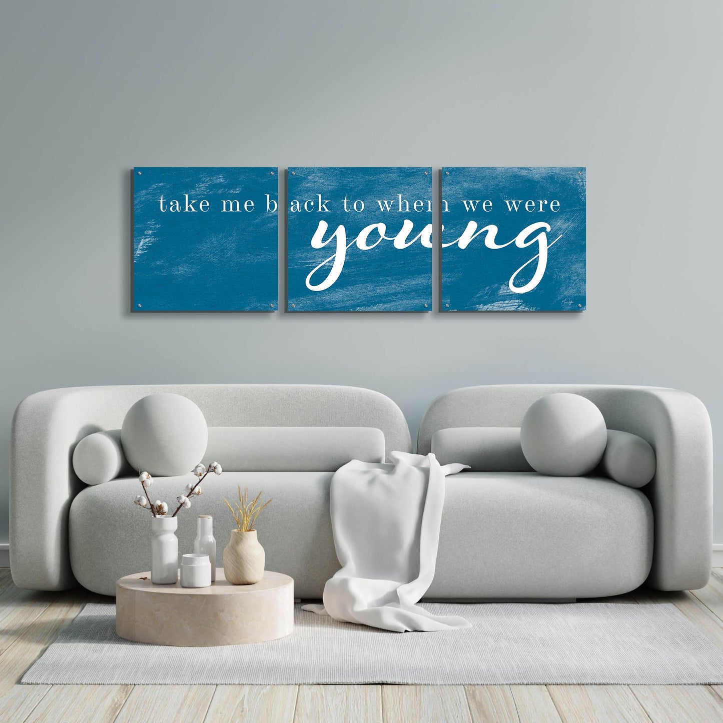 Epic Art 'When We Were Young' by Yass Naffas Designs, Acrylic Glass Wall Art, 3 Piece Set,72x24