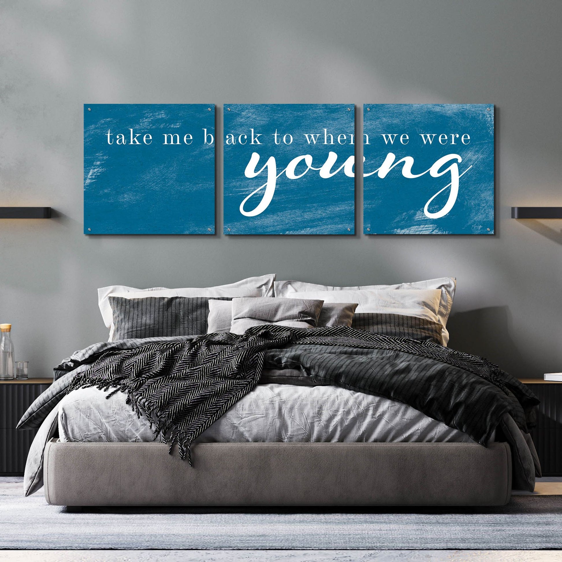 Epic Art 'When We Were Young' by Yass Naffas Designs, Acrylic Glass Wall Art, 3 Piece Set,72x24