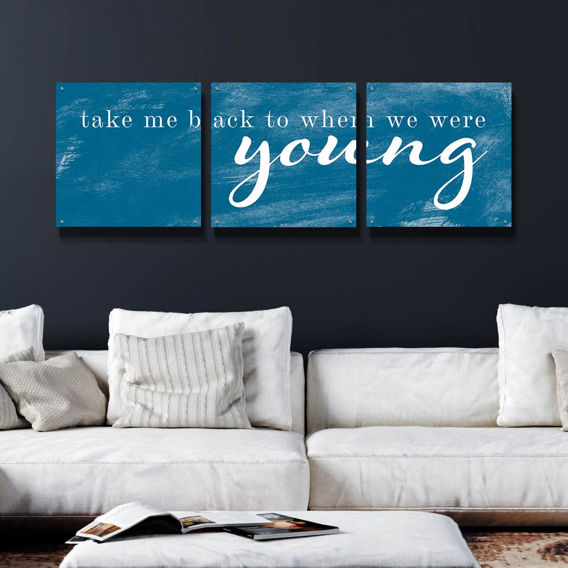 Epic Art 'When We Were Young' by Yass Naffas Designs, Acrylic Glass Wall Art, 3 Piece Set,72x24