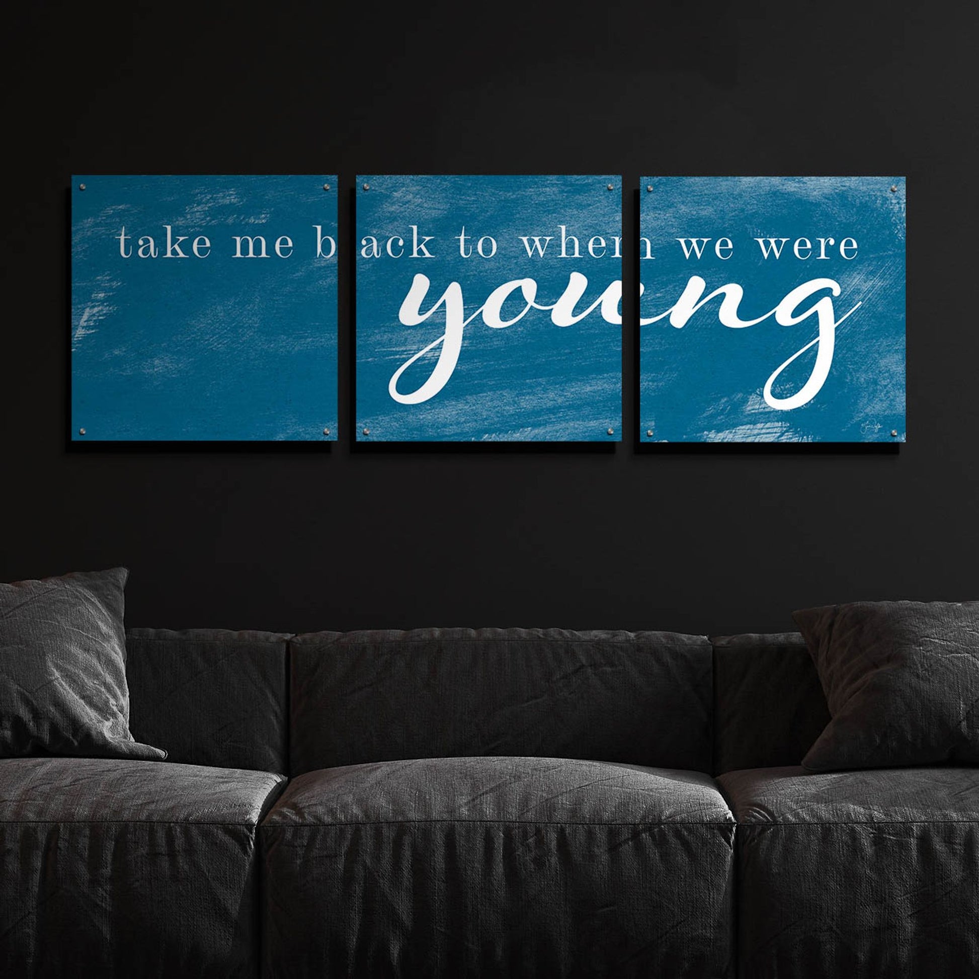 Epic Art 'When We Were Young' by Yass Naffas Designs, Acrylic Glass Wall Art, 3 Piece Set,72x24