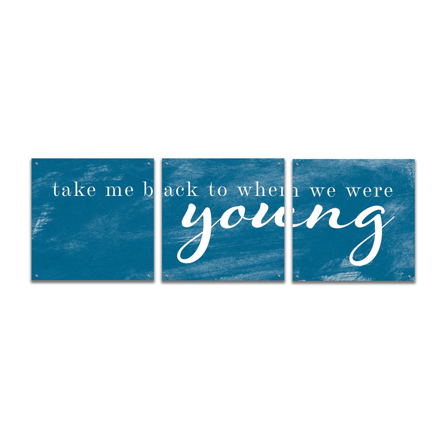 Epic Art 'When We Were Young' by Yass Naffas Designs, Acrylic Glass Wall Art, 3 Piece Set