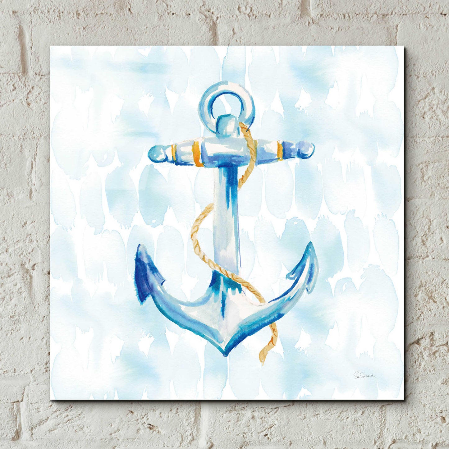 Epic Art 'Anchor Dots II' by Sue Schlabach, Acrylic Glass Wall Art,12x12