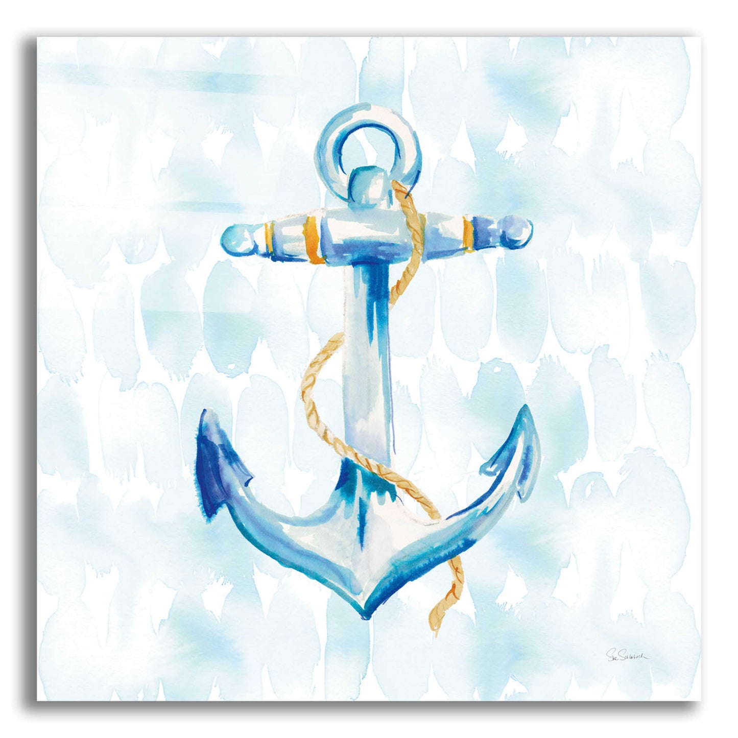 Epic Art 'Anchor Dots II' by Sue Schlabach, Acrylic Glass Wall Art,12x12