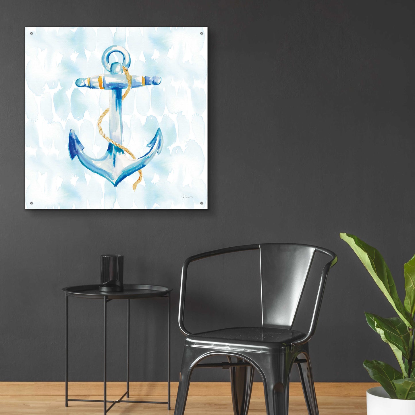 Epic Art 'Anchor Dots II' by Sue Schlabach, Acrylic Glass Wall Art,36x36