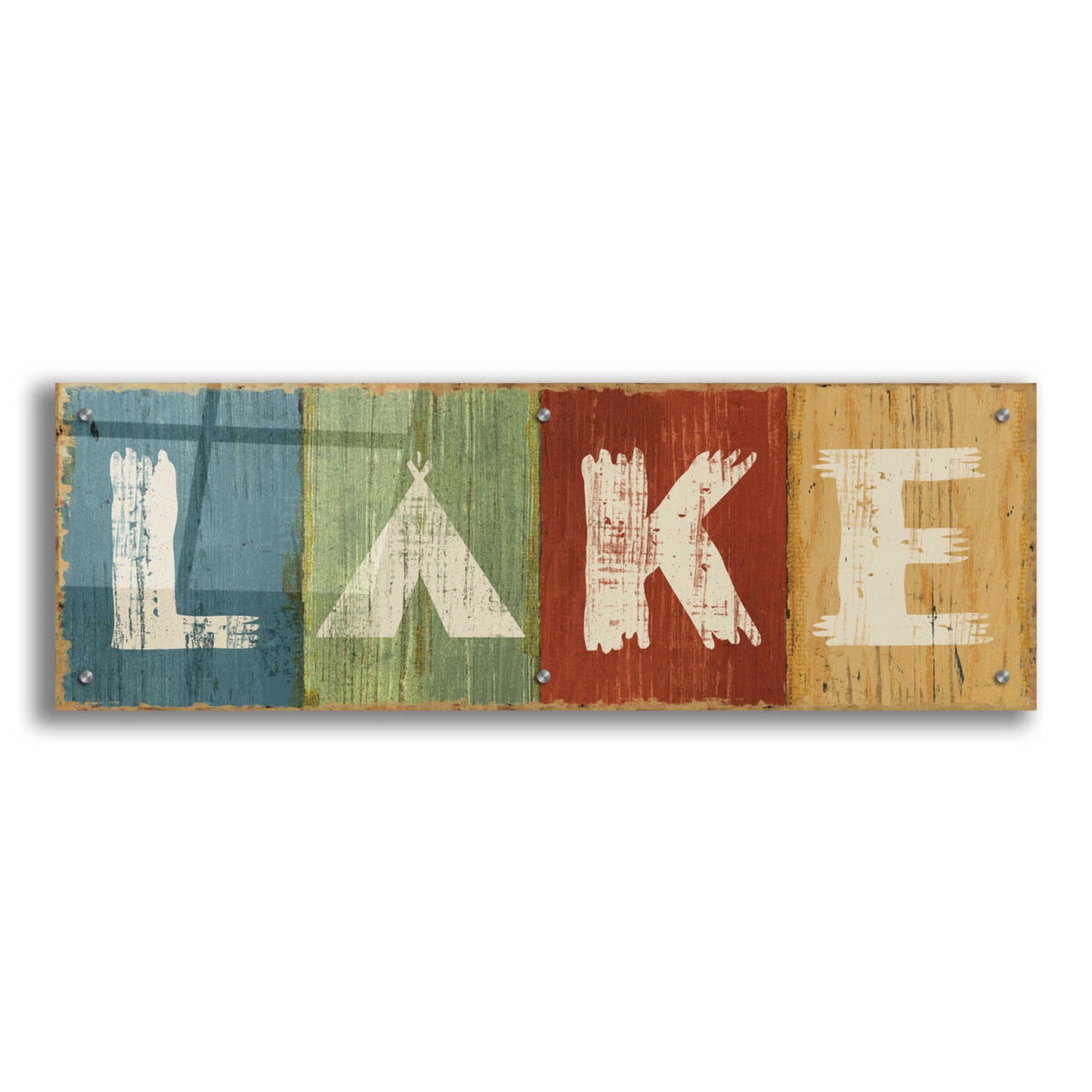 Epic Art 'Lake Lodge V' by Sue Schlabach, Acrylic Glass Wall Art,36x12