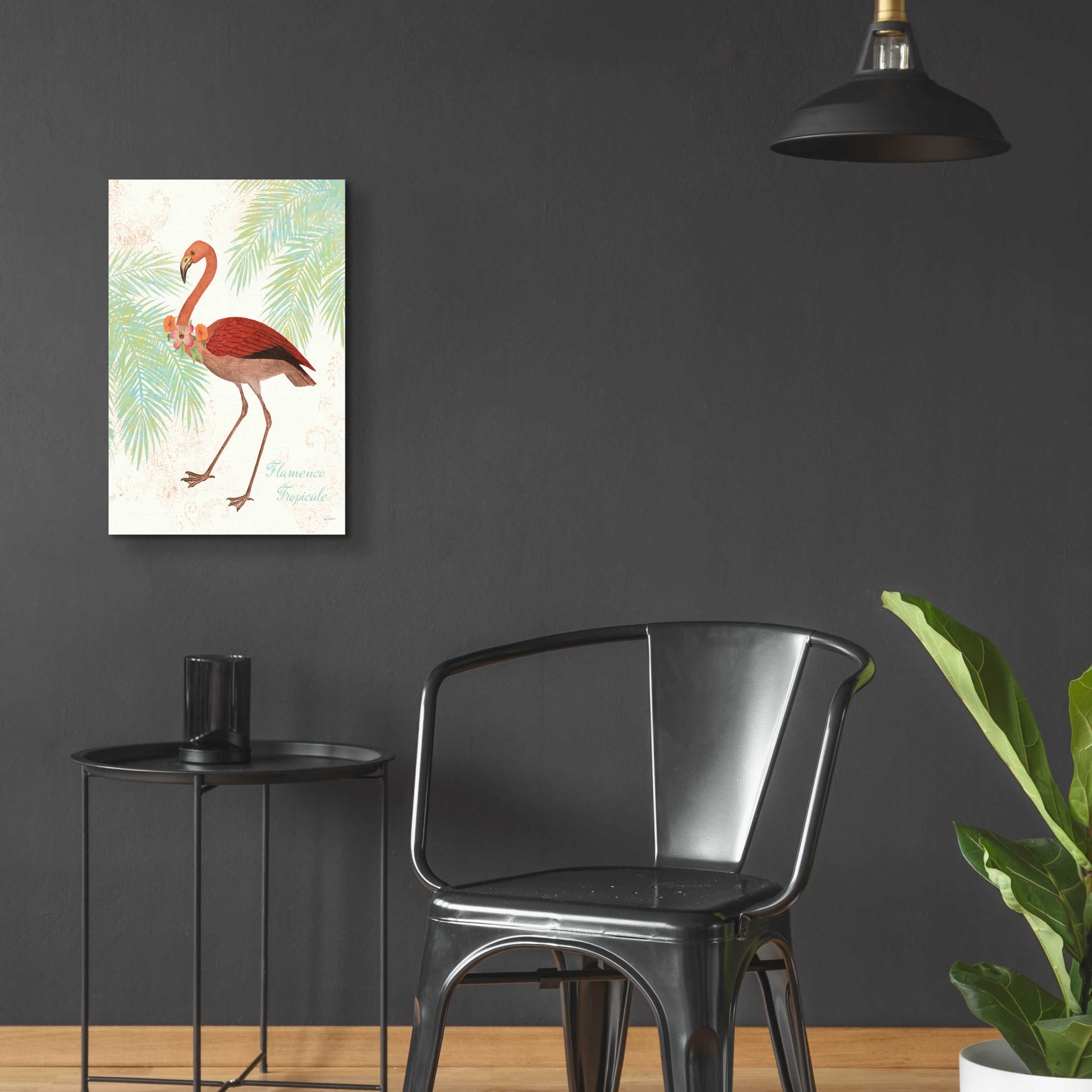 Epic Art 'Flamingo Tropicale II' by Sue Schlabach, Acrylic Glass Wall Art,16x24