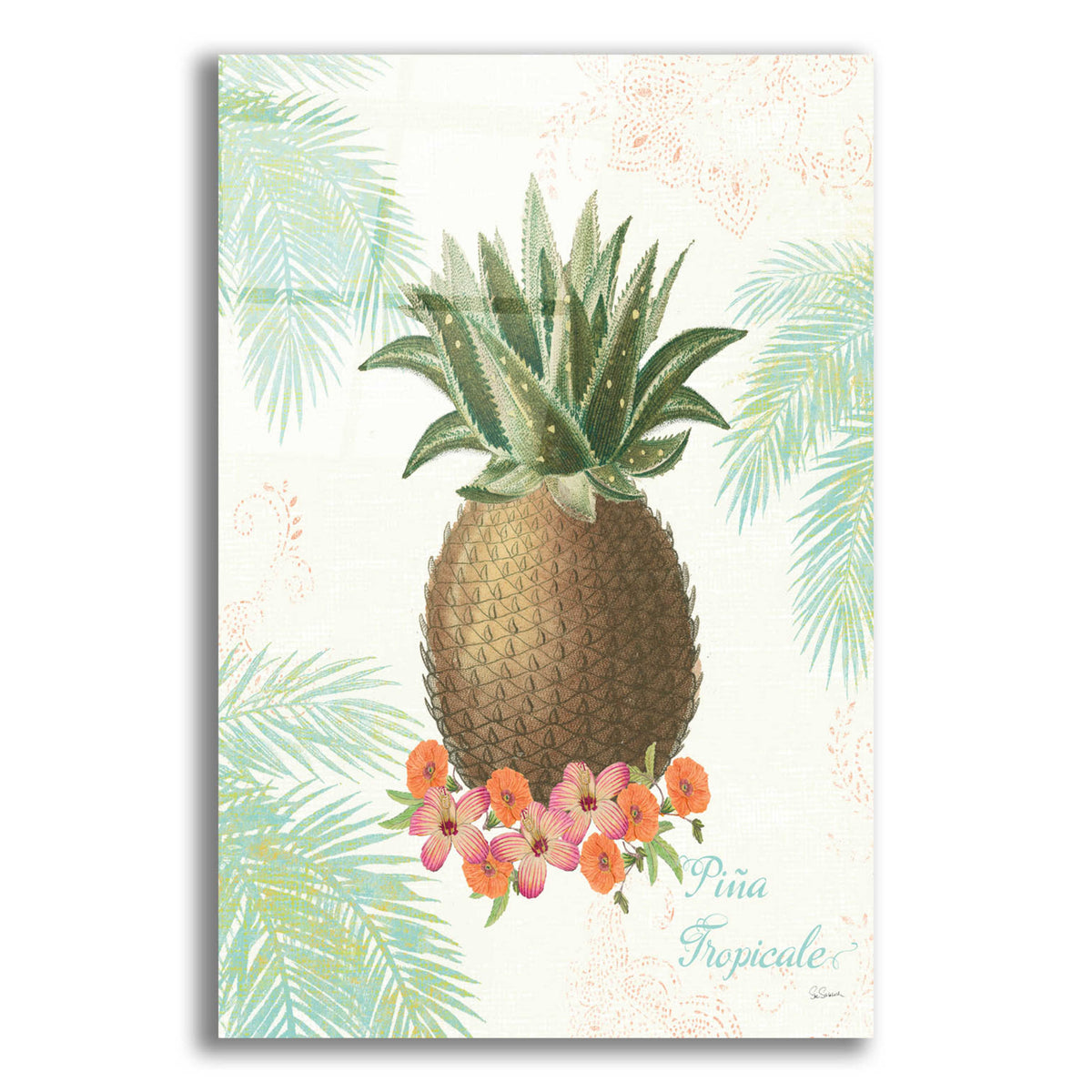 Epic Art 'Flamingo Tropicale IV' by Sue Schlabach, Acrylic Glass Wall Art