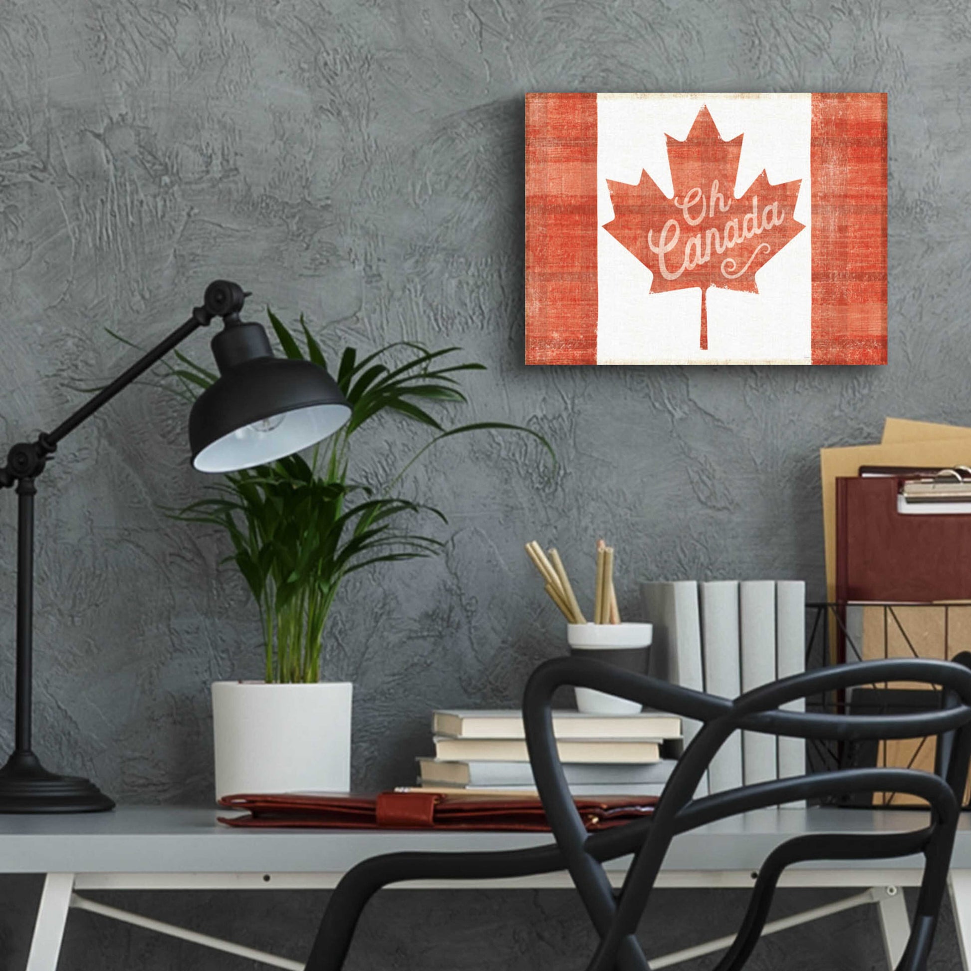 Epic Art 'Oh Canada Flag' by Sue Schlabach, Acrylic Glass Wall Art,16x12