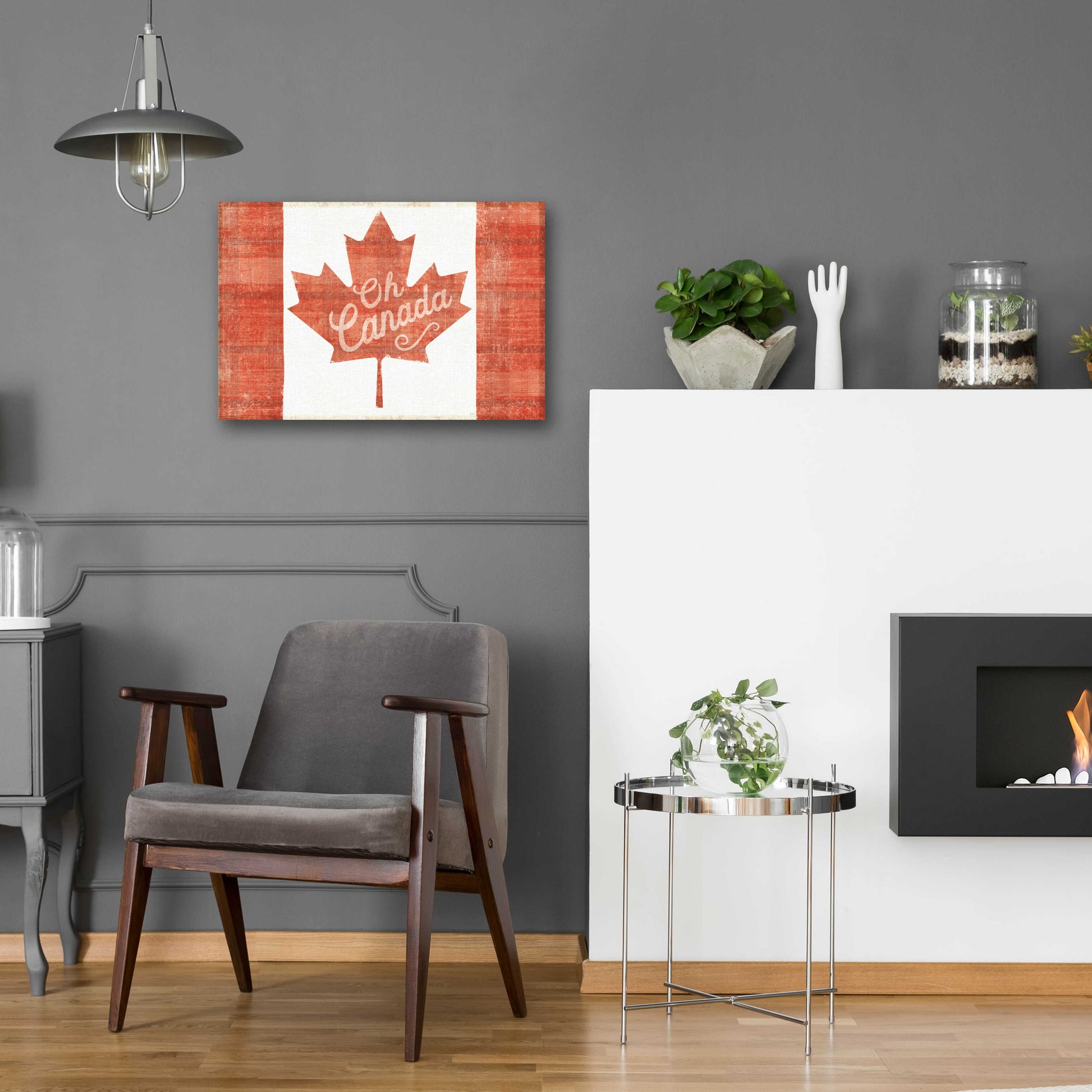 Epic Art 'Oh Canada Flag' by Sue Schlabach, Acrylic Glass Wall Art,24x16