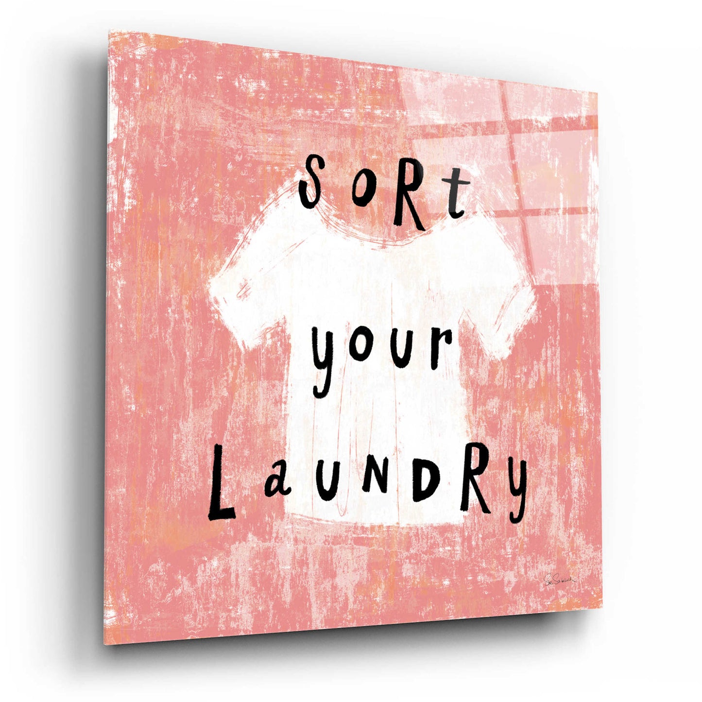 Epic Art 'Laundry Rules III' by Sue Schlabach, Acrylic Glass Wall Art,12x12