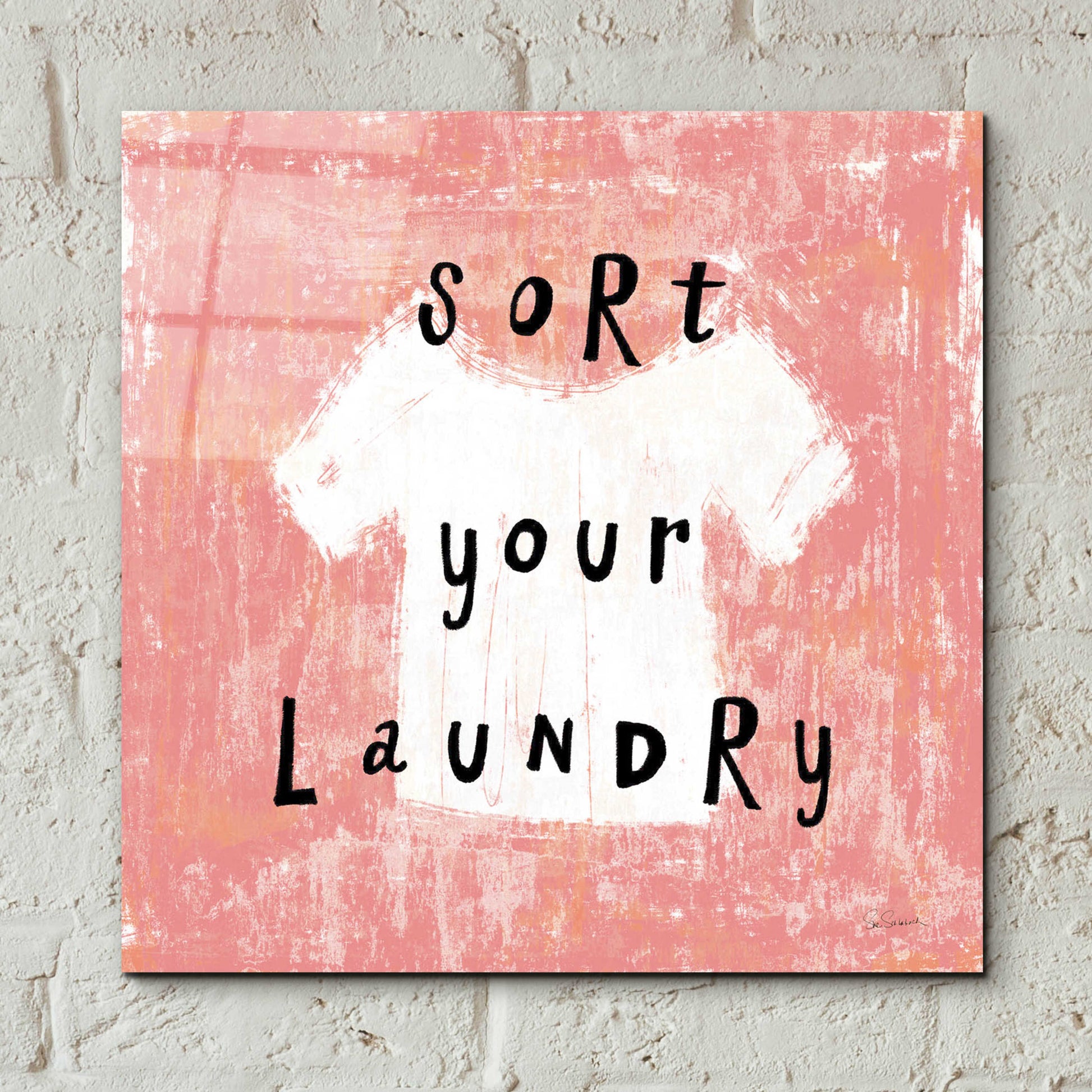 Epic Art 'Laundry Rules III' by Sue Schlabach, Acrylic Glass Wall Art,12x12