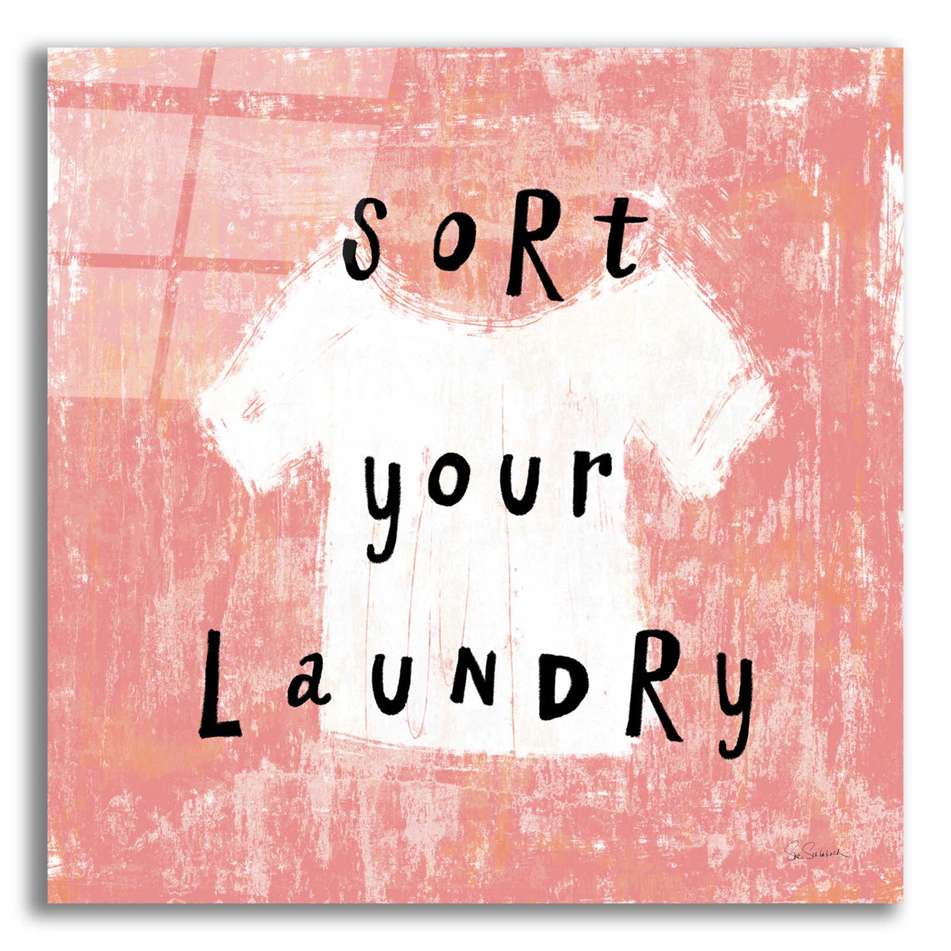 Epic Art 'Laundry Rules III' by Sue Schlabach, Acrylic Glass Wall Art,12x12