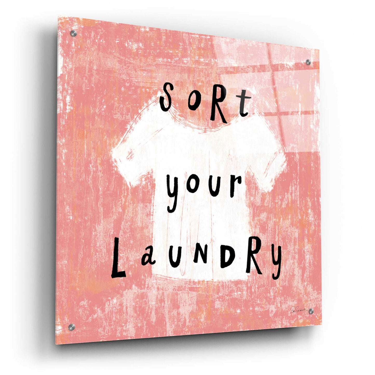 Epic Art 'Laundry Rules III' by Sue Schlabach, Acrylic Glass Wall Art,24x24