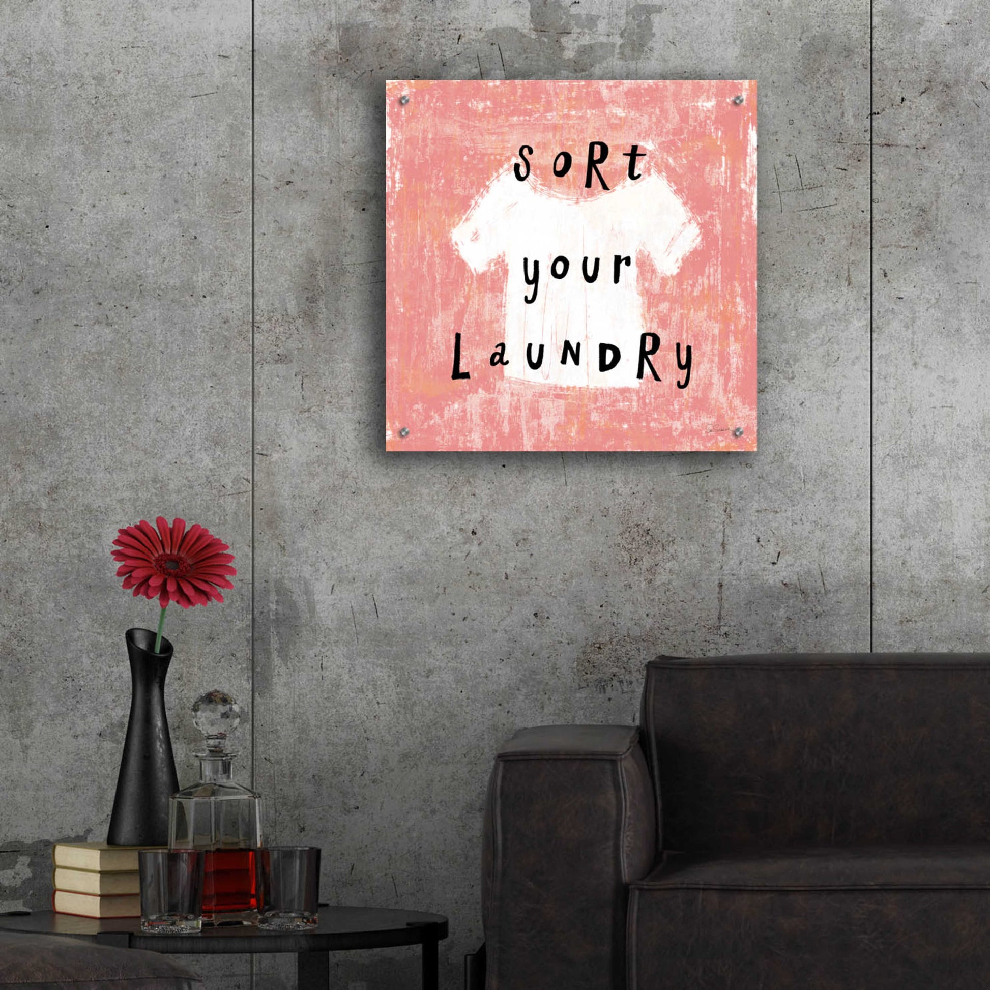 Epic Art 'Laundry Rules III' by Sue Schlabach, Acrylic Glass Wall Art,24x24