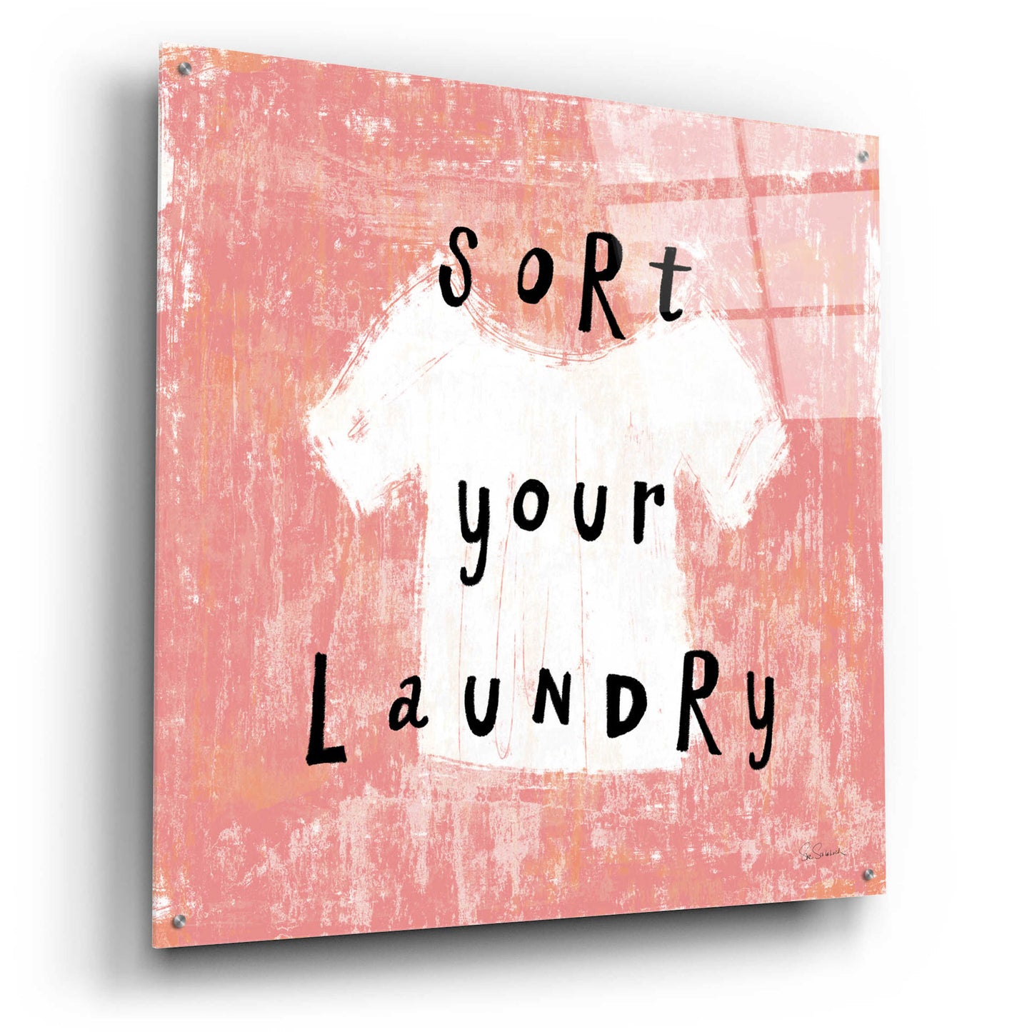 Epic Art 'Laundry Rules III' by Sue Schlabach, Acrylic Glass Wall Art,36x36