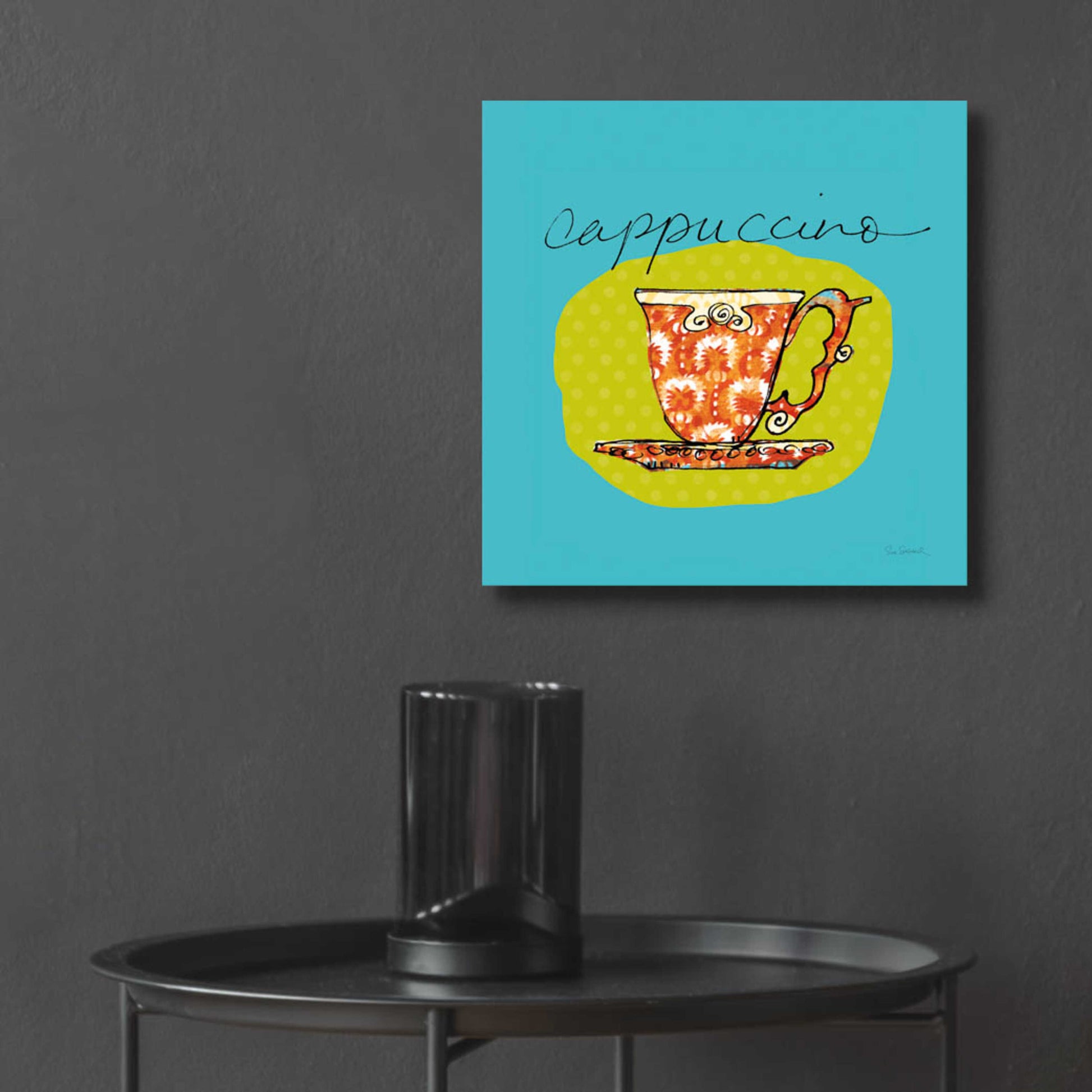 Epic Art 'Colorful Coffee Cappuccino No Border' by Sue Schlabach, Acrylic Glass Wall Art,12x12