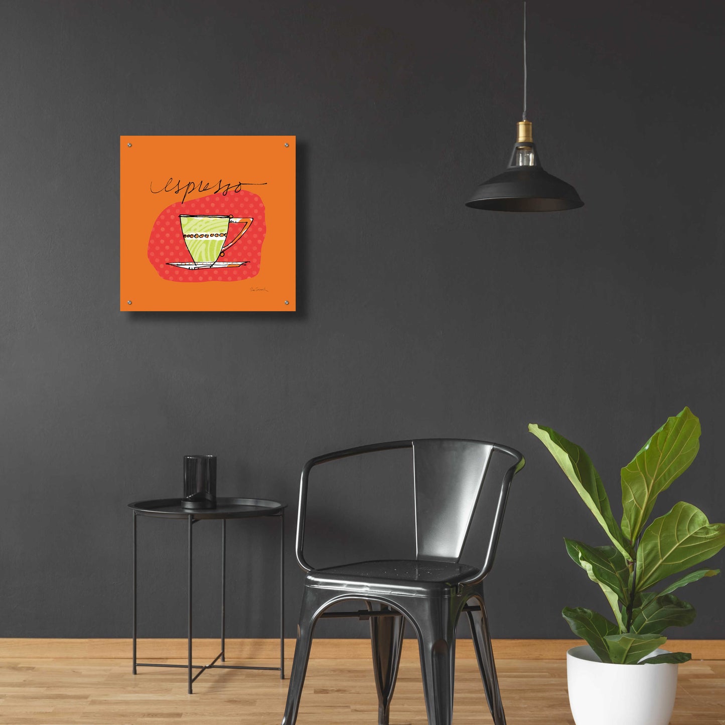 Epic Art 'Colorful Coffee Espresso No Border' by Sue Schlabach, Acrylic Glass Wall Art,24x24