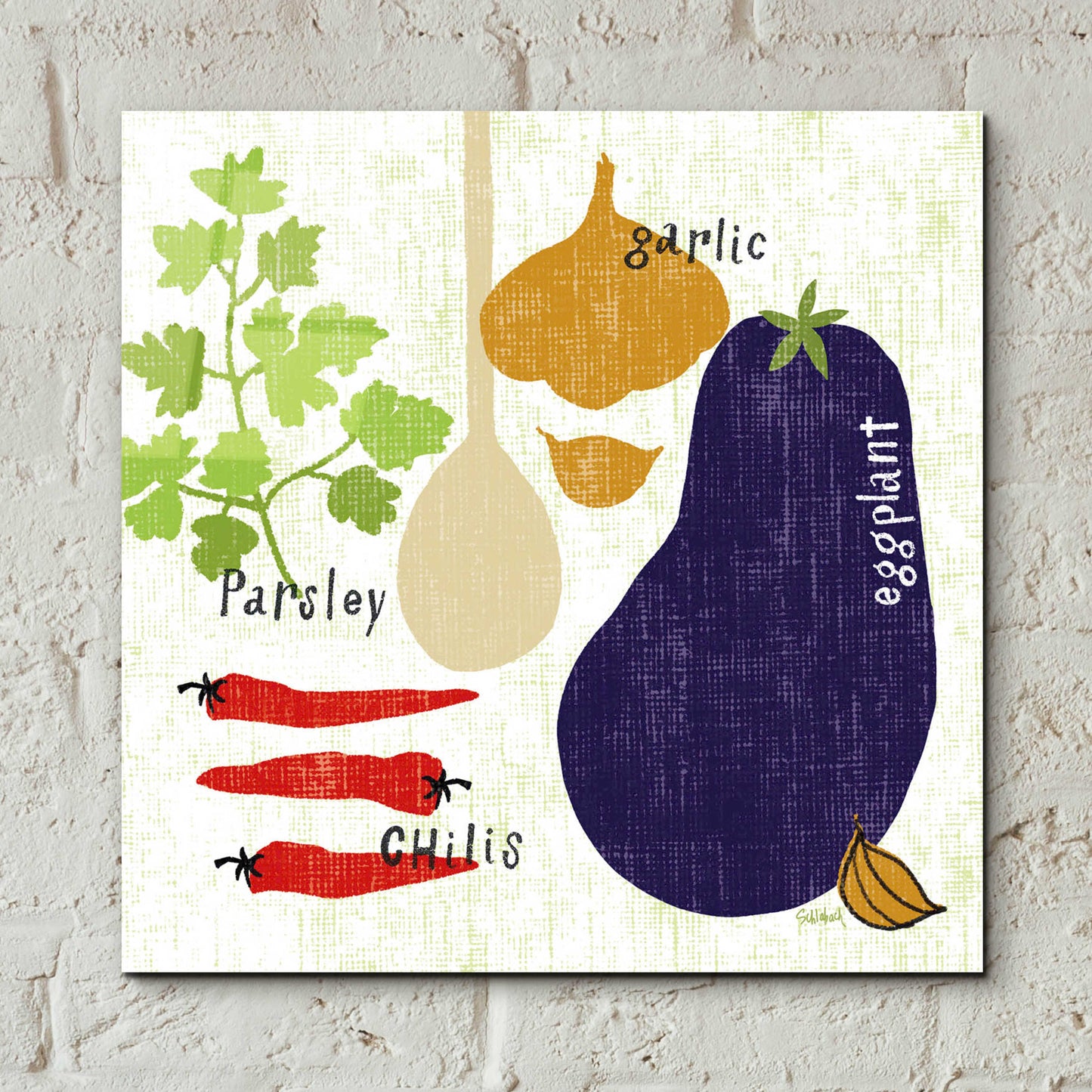 Epic Art 'Italiano Eggplant' by Sue Schlabach, Acrylic Glass Wall Art,12x12