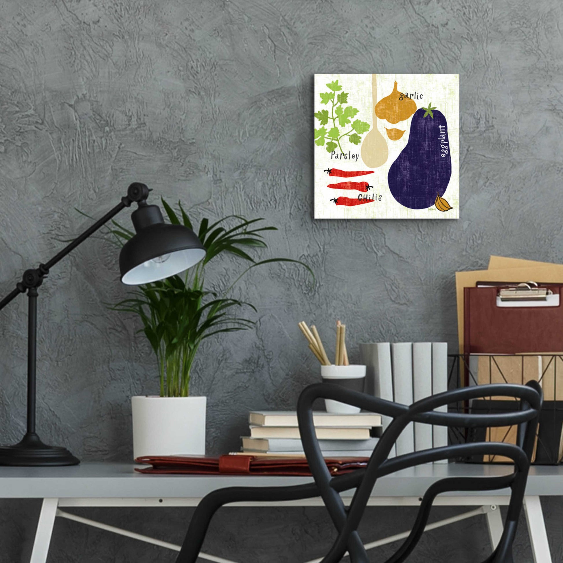 Epic Art 'Italiano Eggplant' by Sue Schlabach, Acrylic Glass Wall Art,12x12