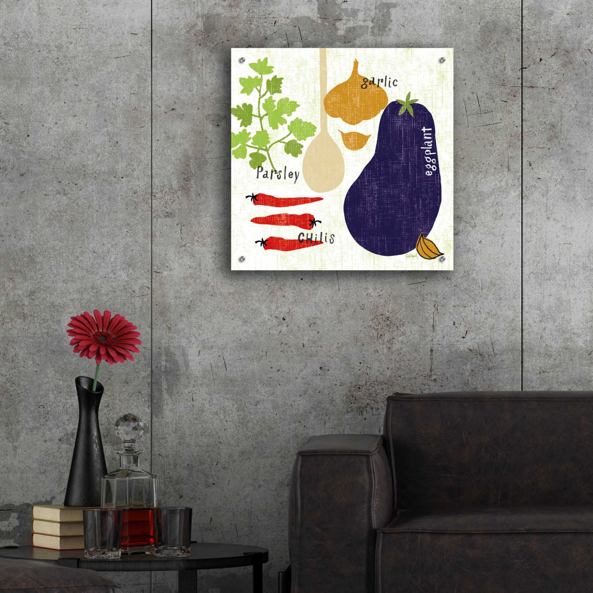 Epic Art 'Italiano Eggplant' by Sue Schlabach, Acrylic Glass Wall Art,24x24