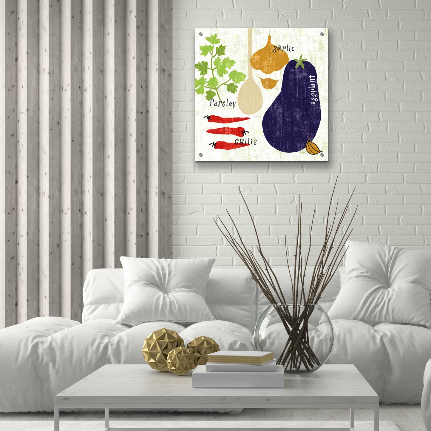 Epic Art 'Italiano Eggplant' by Sue Schlabach, Acrylic Glass Wall Art,24x24