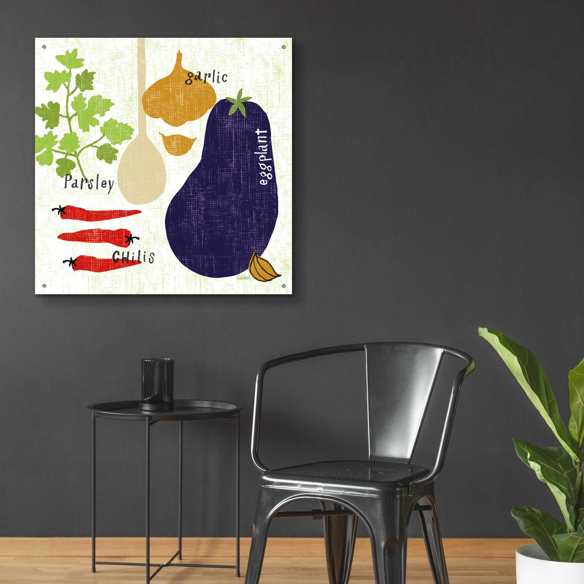 Epic Art 'Italiano Eggplant' by Sue Schlabach, Acrylic Glass Wall Art,36x36