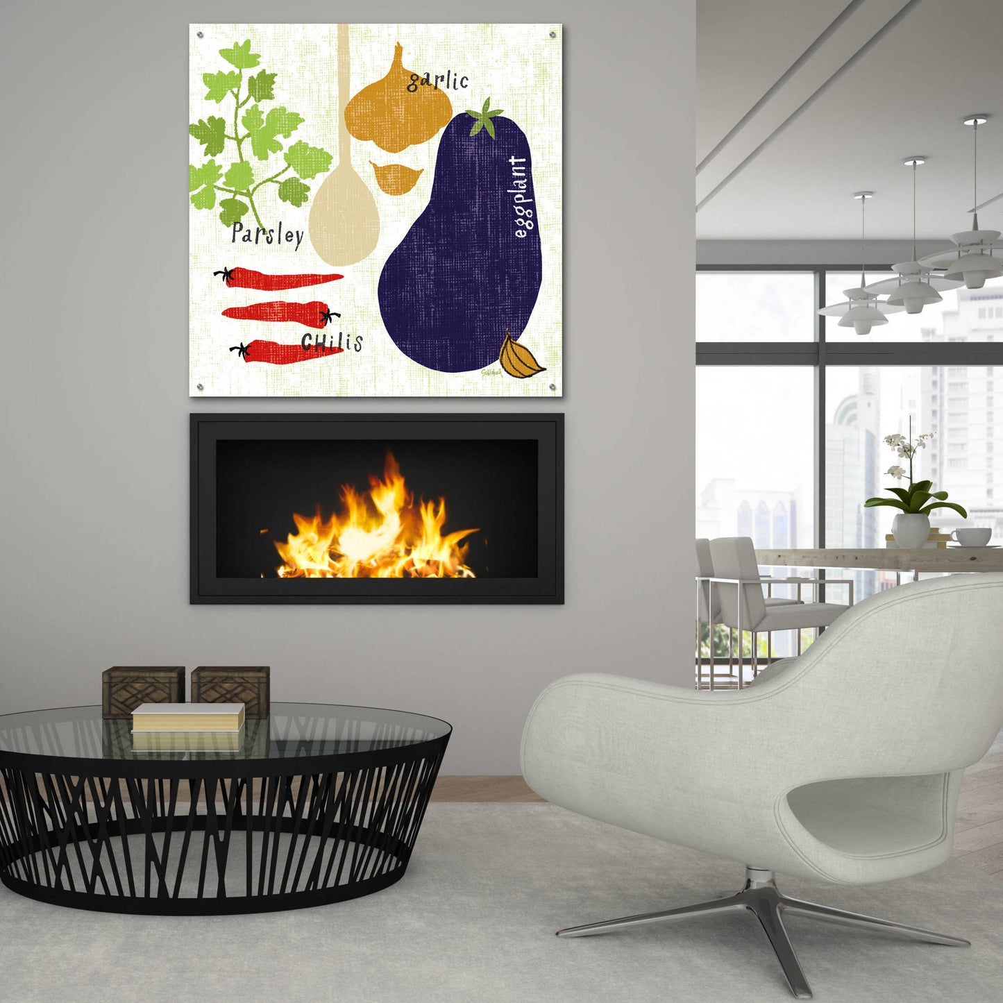 Epic Art 'Italiano Eggplant' by Sue Schlabach, Acrylic Glass Wall Art,36x36