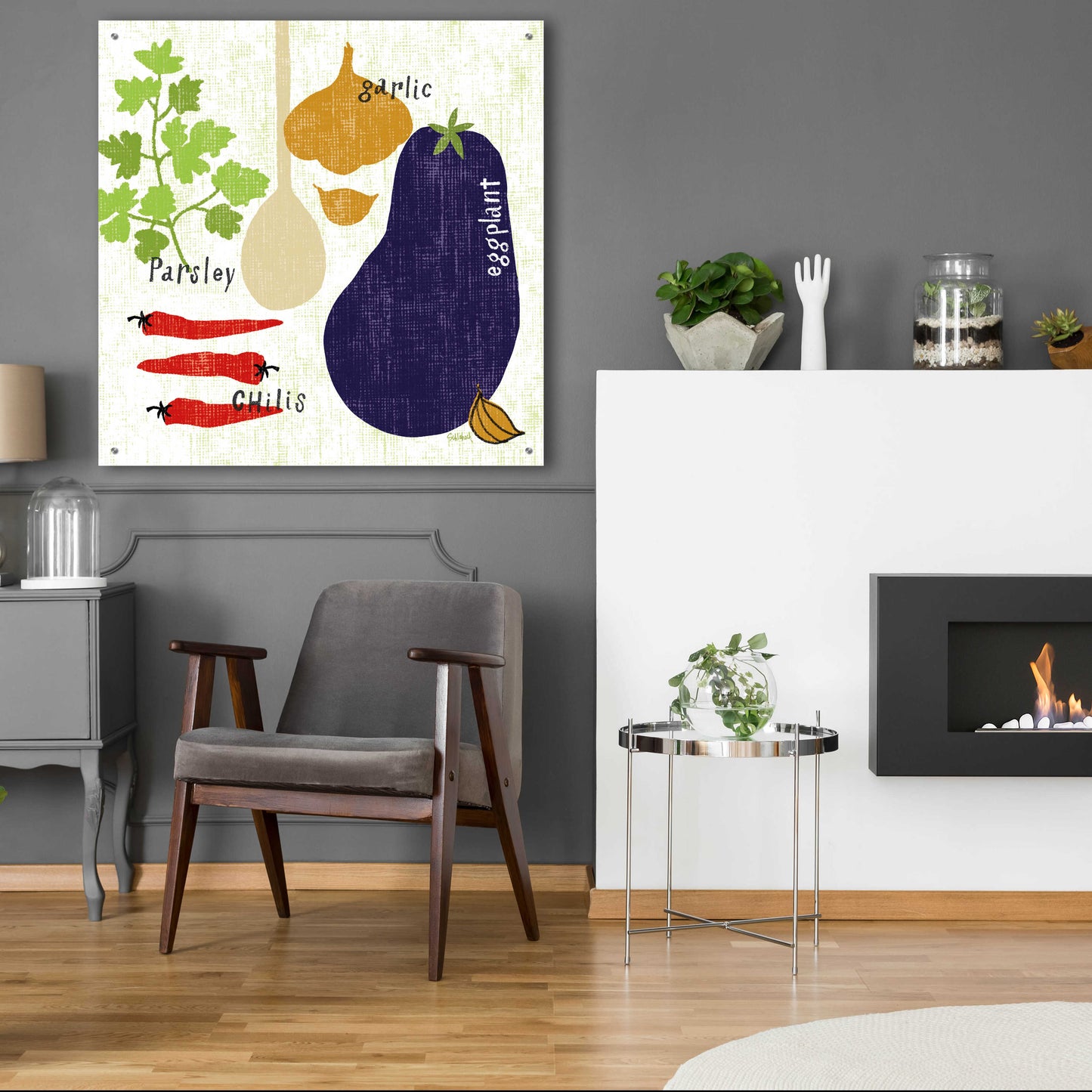 Epic Art 'Italiano Eggplant' by Sue Schlabach, Acrylic Glass Wall Art,36x36