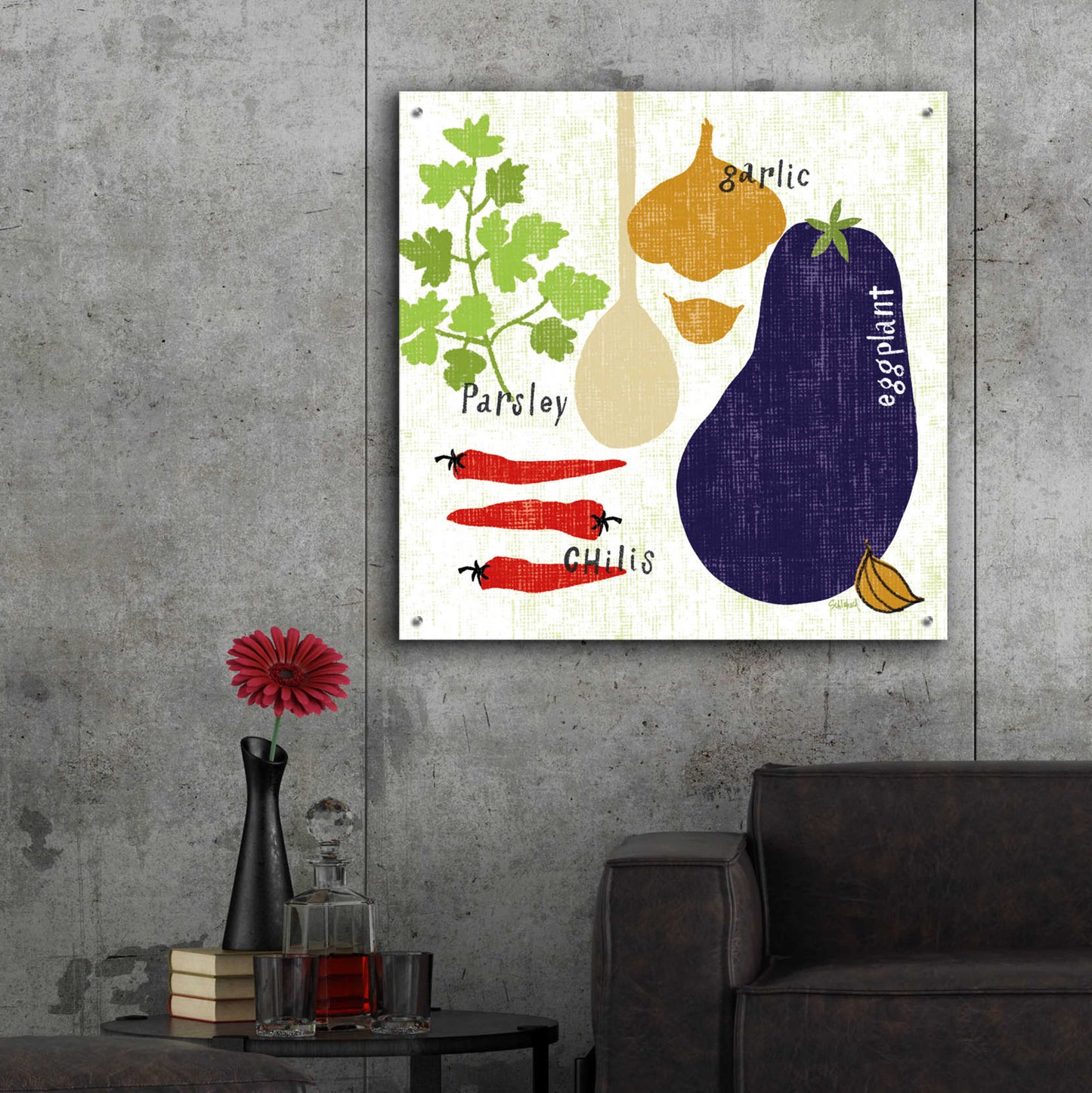 Epic Art 'Italiano Eggplant' by Sue Schlabach, Acrylic Glass Wall Art,36x36