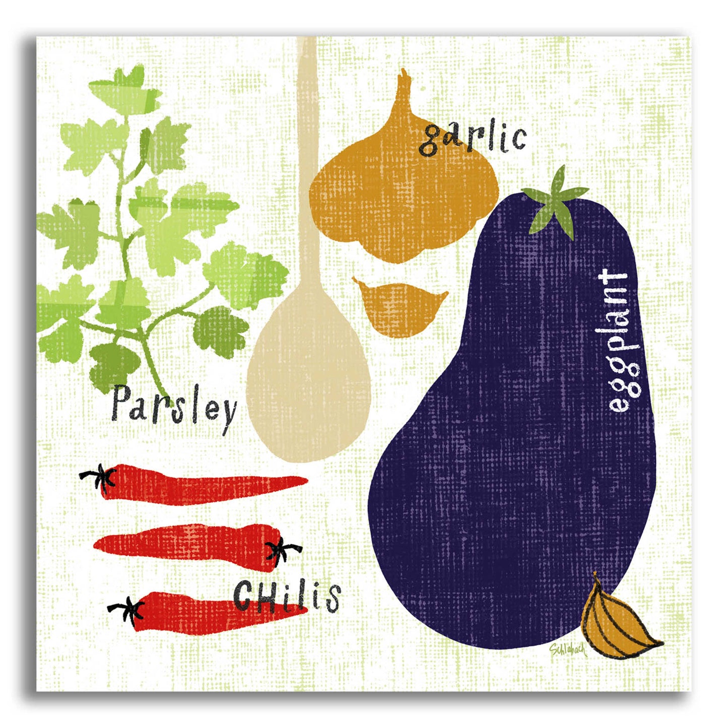 Epic Art 'Italiano Eggplant' by Sue Schlabach, Acrylic Glass Wall Art