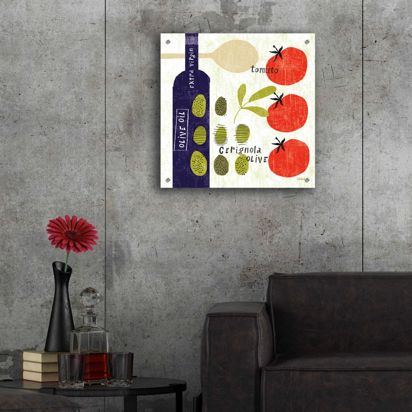 Epic Art 'Italiano Olives' by Sue Schlabach, Acrylic Glass Wall Art,24x24