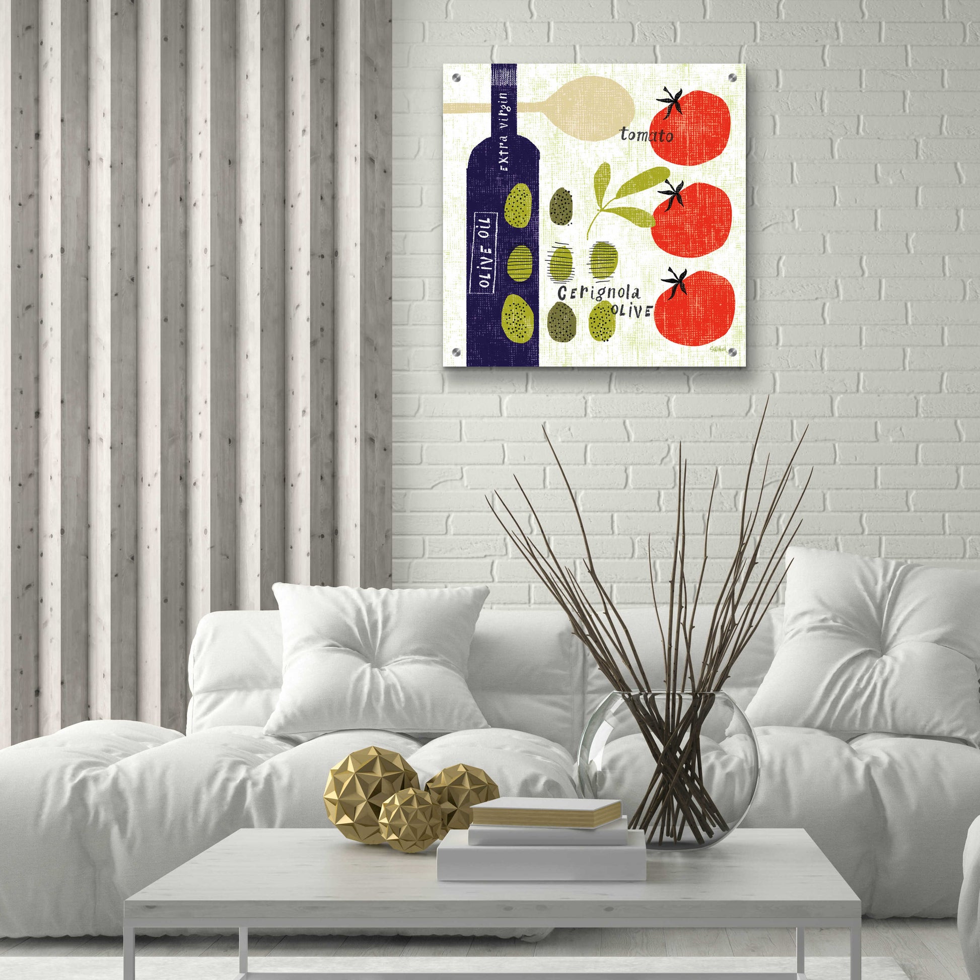 Epic Art 'Italiano Olives' by Sue Schlabach, Acrylic Glass Wall Art,24x24