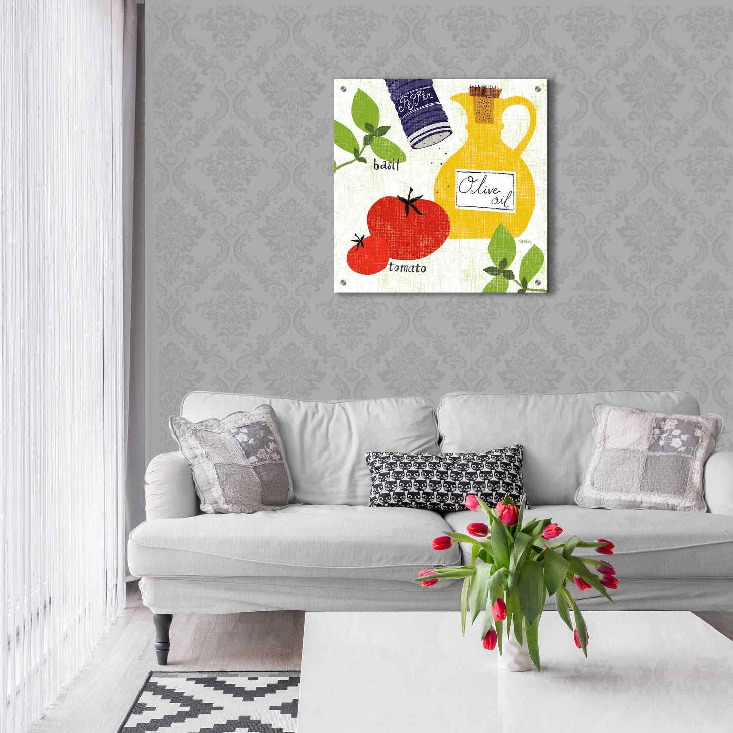 Epic Art 'Italiano Tomatoes' by Sue Schlabach, Acrylic Glass Wall Art,24x24