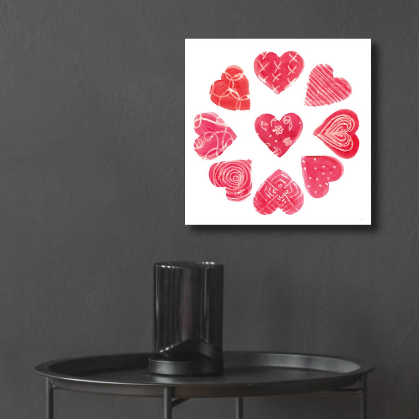 Epic Art 'Hearts and More Hearts II' by Sue Schlabach, Acrylic Glass Wall Art,12x12