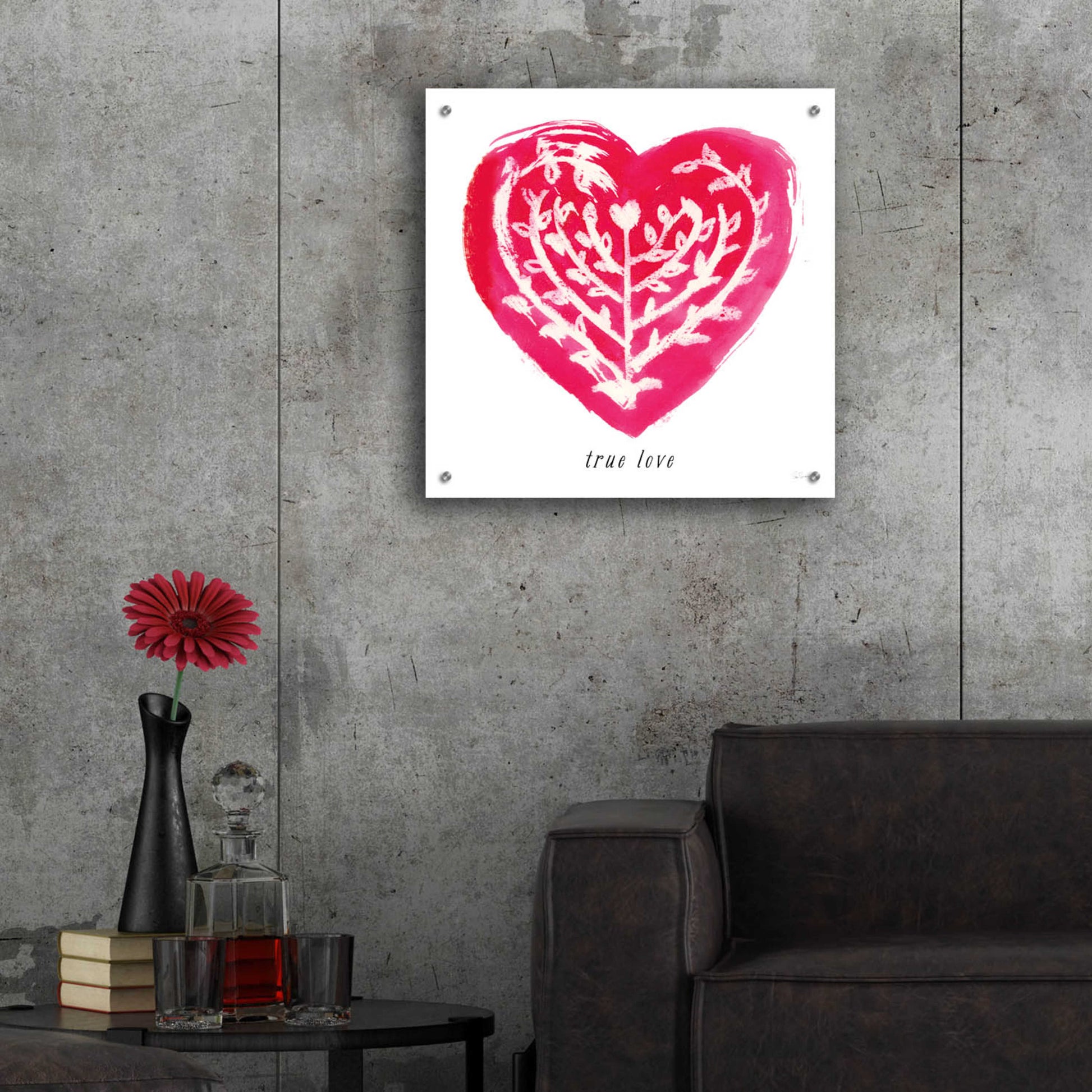 Epic Art 'True Love' by Sue Schlabach, Acrylic Glass Wall Art,24x24