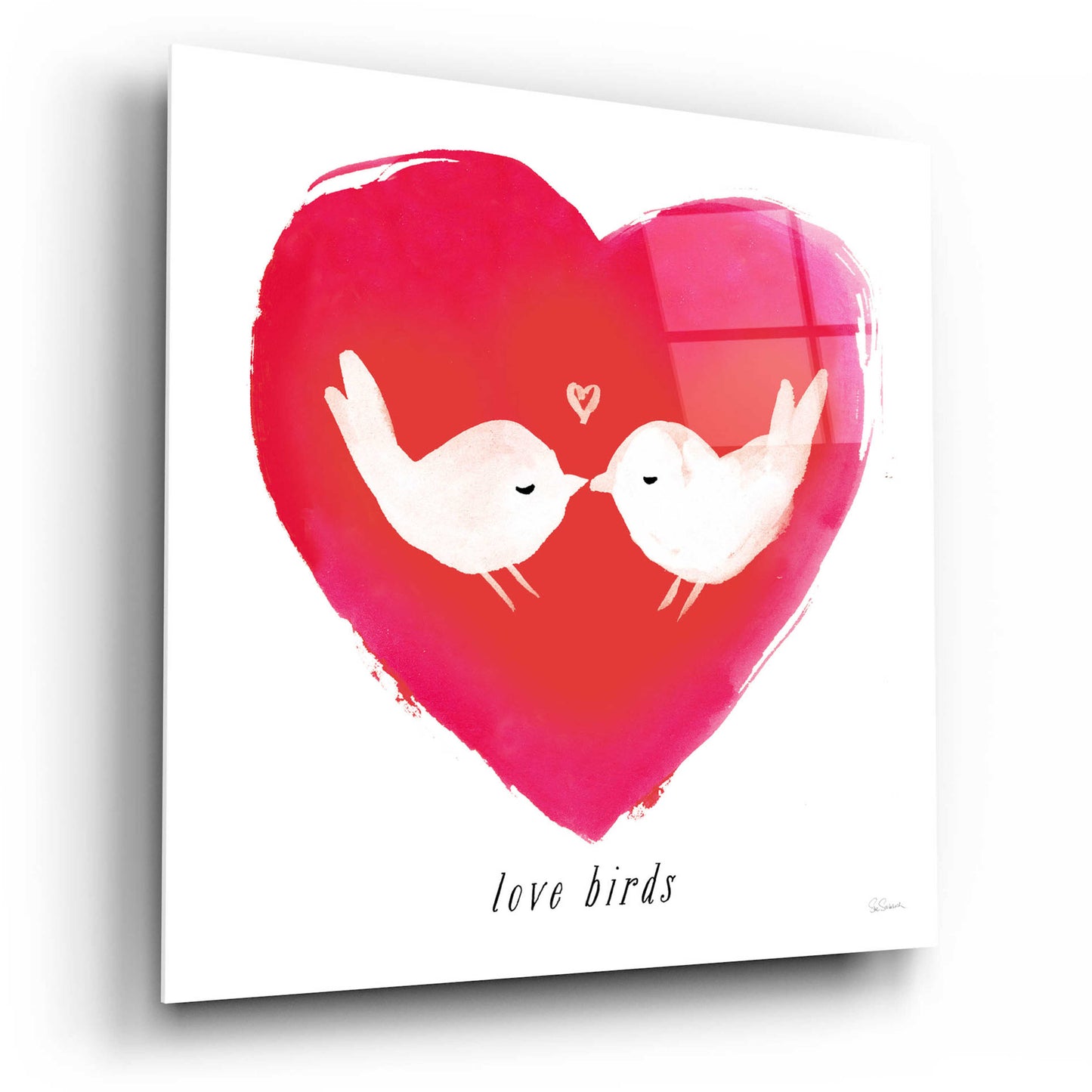 Epic Art 'Love Birds' by Sue Schlabach, Acrylic Glass Wall Art,12x12