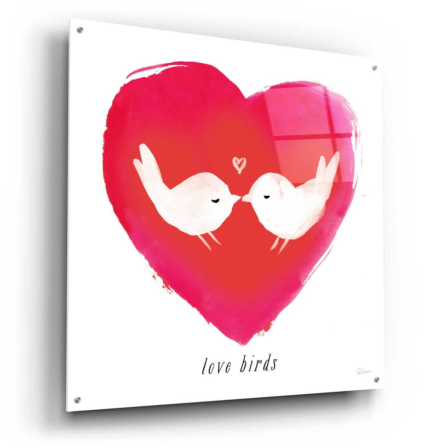 Epic Art 'Love Birds' by Sue Schlabach, Acrylic Glass Wall Art,36x36