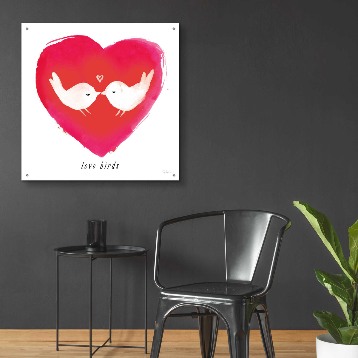 Epic Art 'Love Birds' by Sue Schlabach, Acrylic Glass Wall Art,36x36