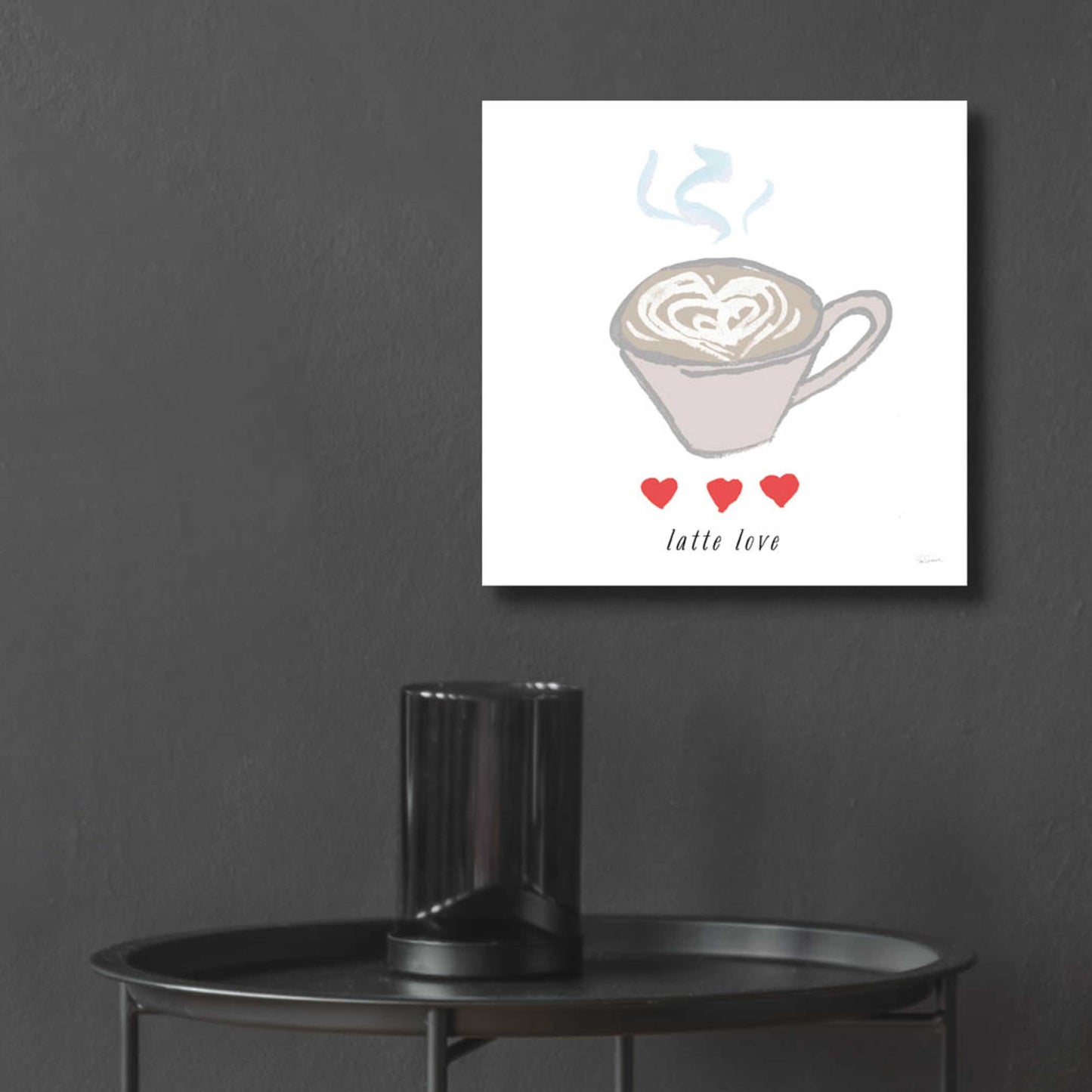 Epic Art 'Latte Love' by Sue Schlabach, Acrylic Glass Wall Art,12x12