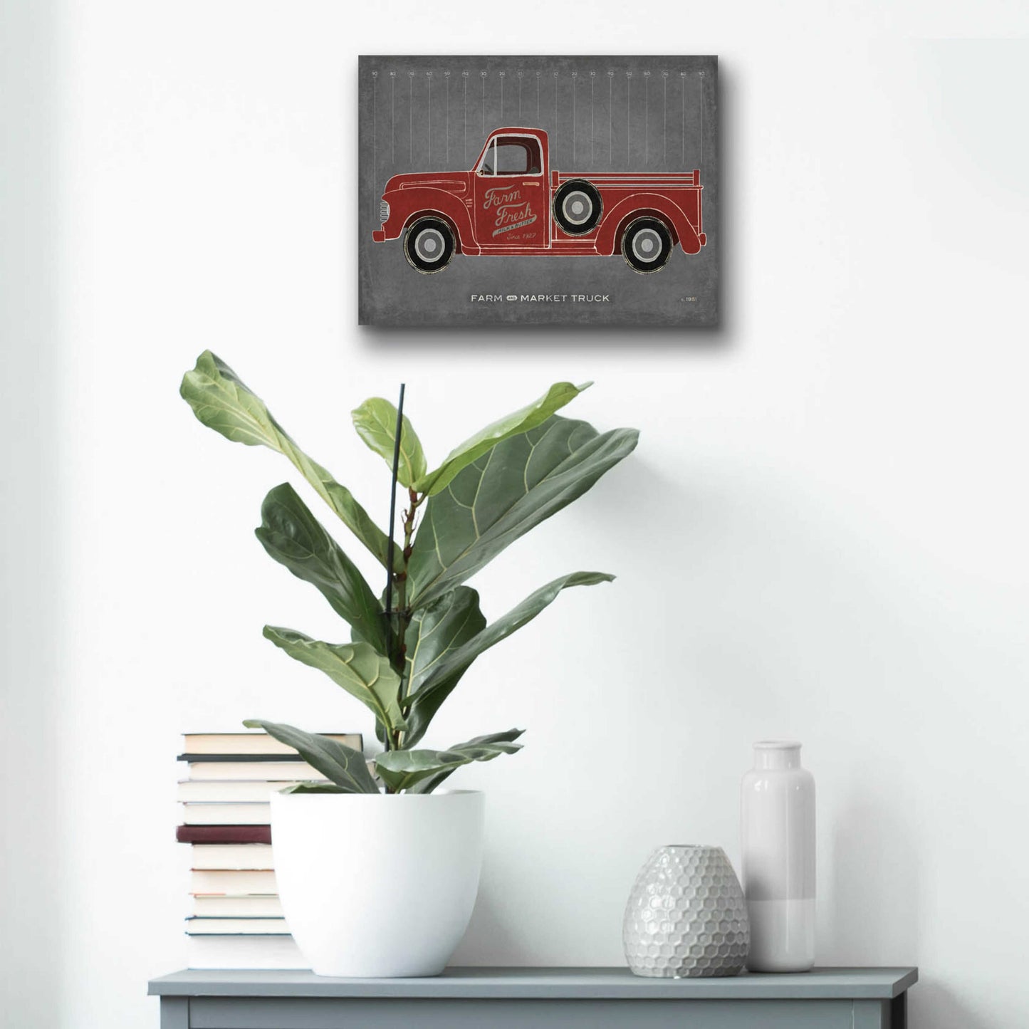 Epic Art 'Farm Truck' by Sue Schlabach, Acrylic Glass Wall Art,16x12