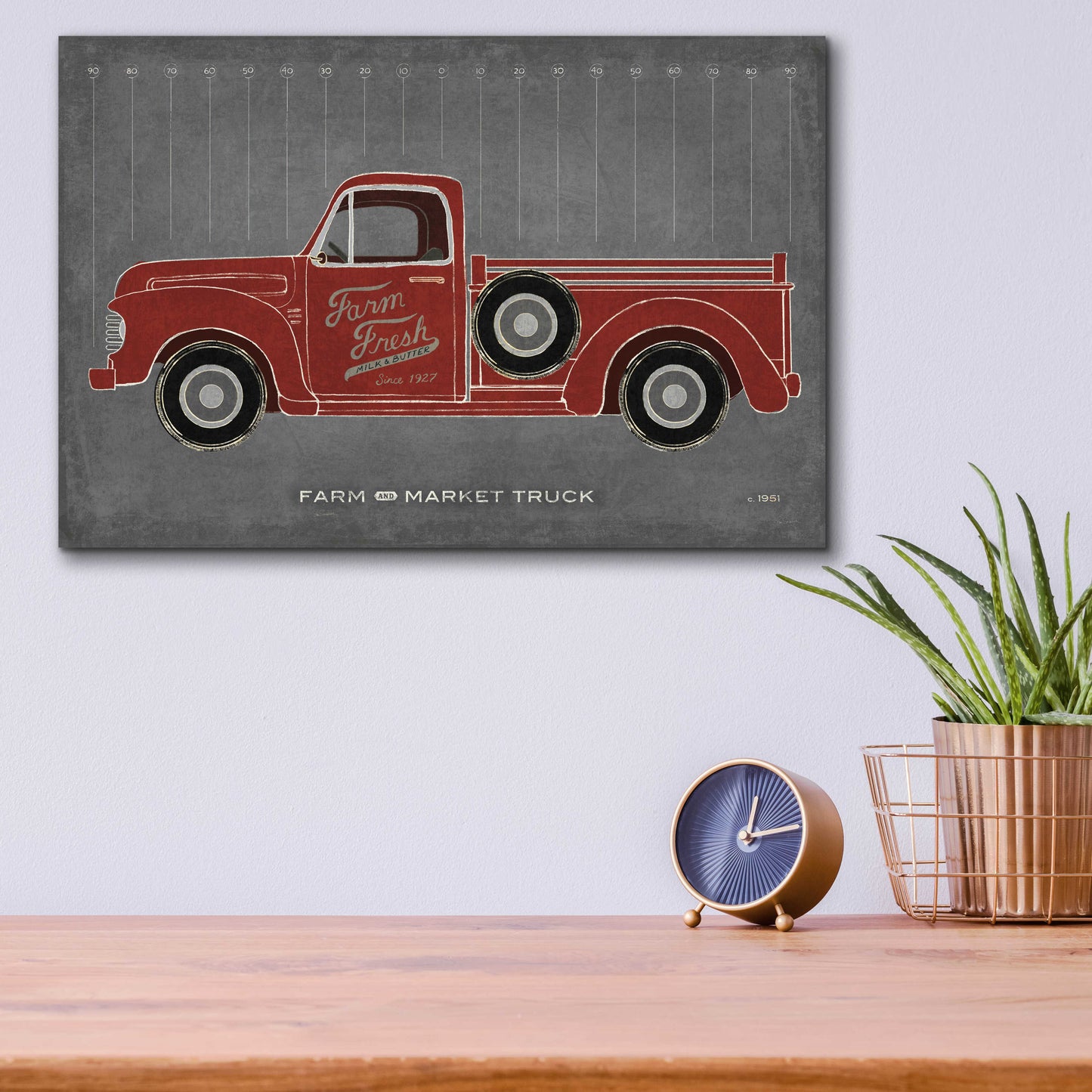 Epic Art 'Farm Truck' by Sue Schlabach, Acrylic Glass Wall Art,16x12