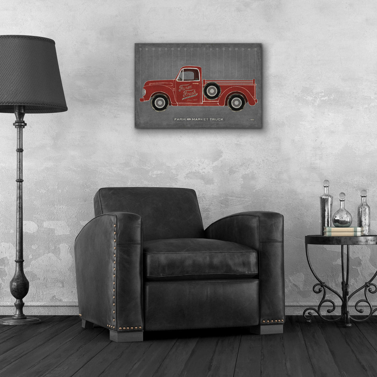 Epic Art 'Farm Truck' by Sue Schlabach, Acrylic Glass Wall Art,24x16