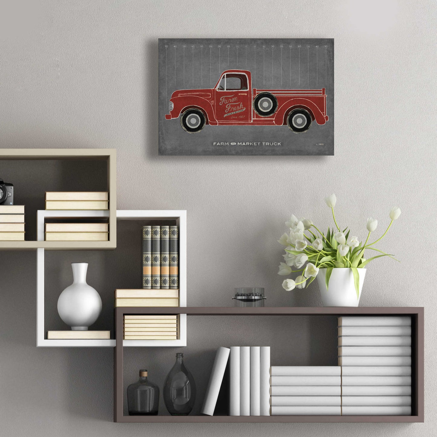 Epic Art 'Farm Truck' by Sue Schlabach, Acrylic Glass Wall Art,24x16